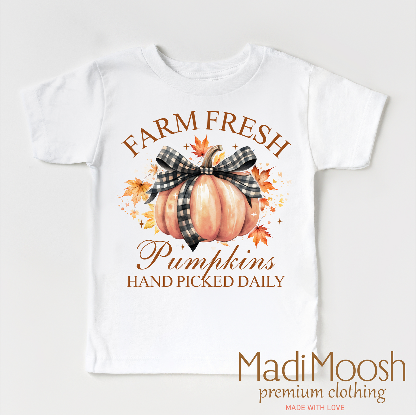 Farm Fresh Pumpkins Fall Shirt Autumn Tee Madi Moosh
