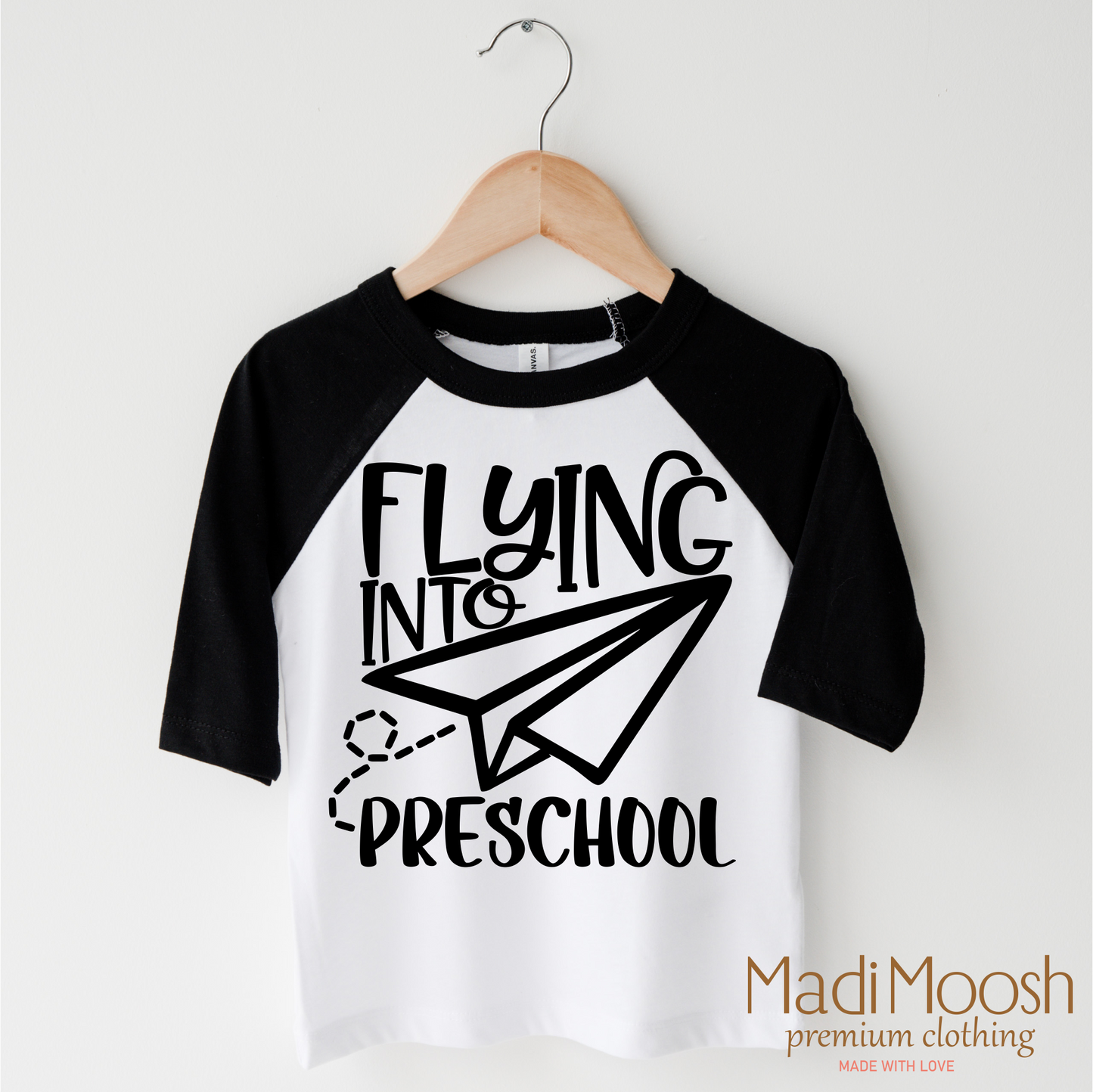 Flying Into Preschool Back To School Shirt Kids Cotton School Shirt Madi Moosh