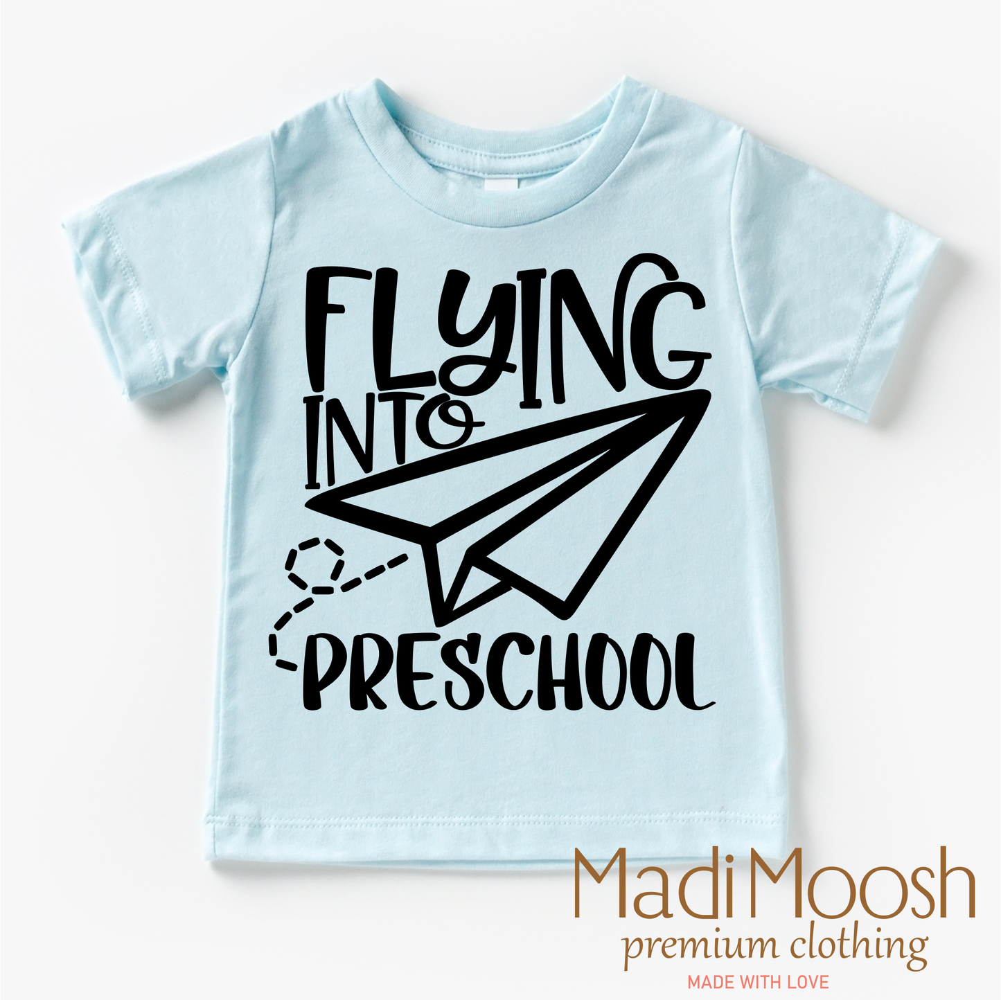 Flying Into Preschool Back To School Shirt Kids Cotton School Shirt Madi Moosh