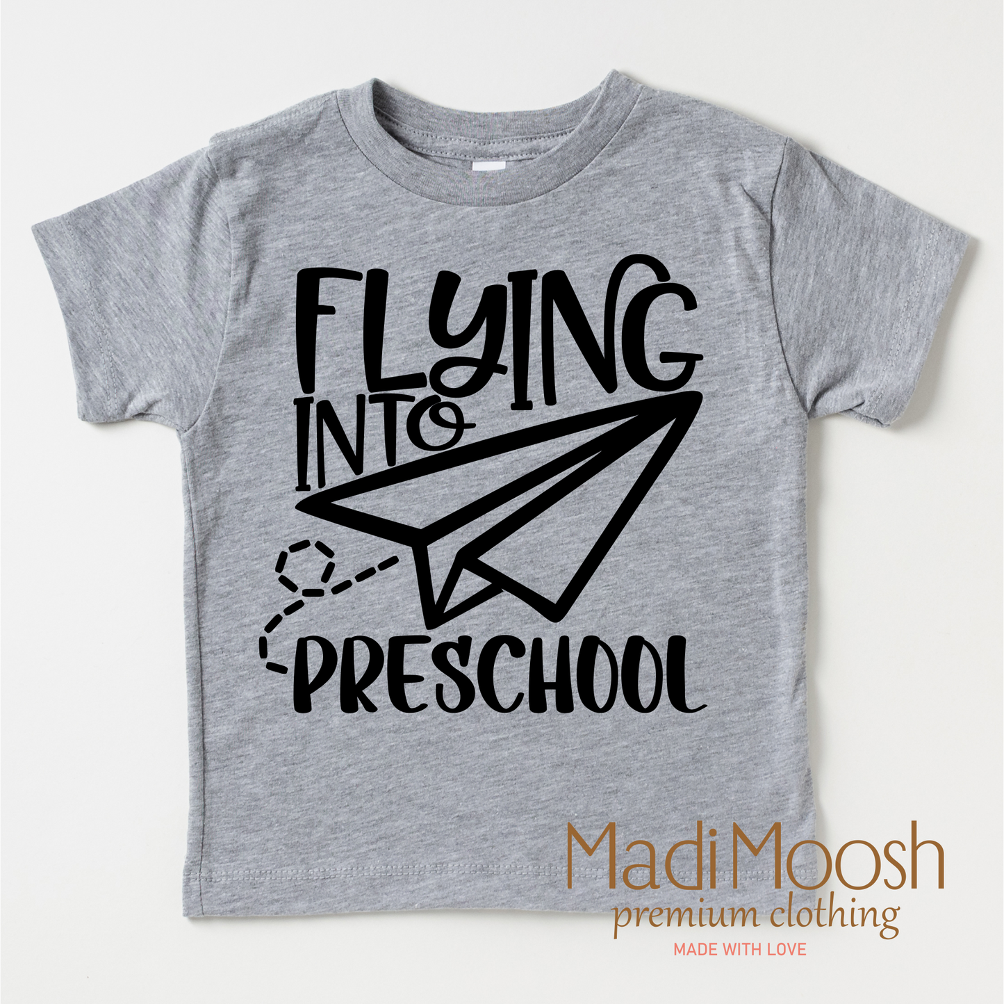 Flying Into Preschool Back To School Shirt Kids Cotton School Shirt Madi Moosh
