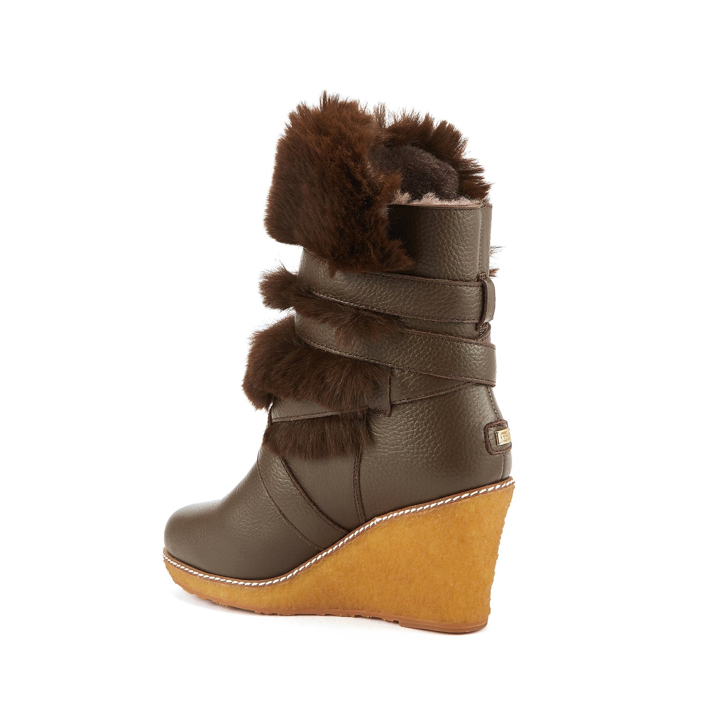 Wedge Heeled Burnt Ankle Boot Montreal Australia Luxe Collective
