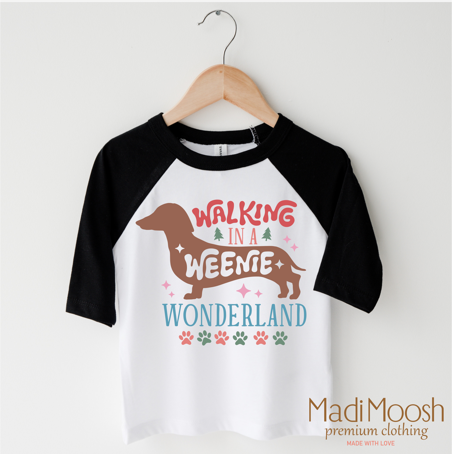 Walking Through A Weenie Wonderland Cotton Dachshund Christmas Shirt Madi Moosh