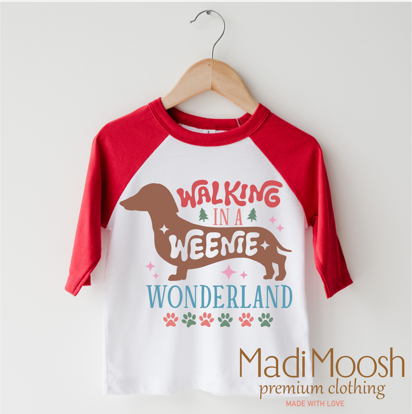 Walking Through A Weenie Wonderland Cotton Dachshund Christmas Shirt Madi Moosh