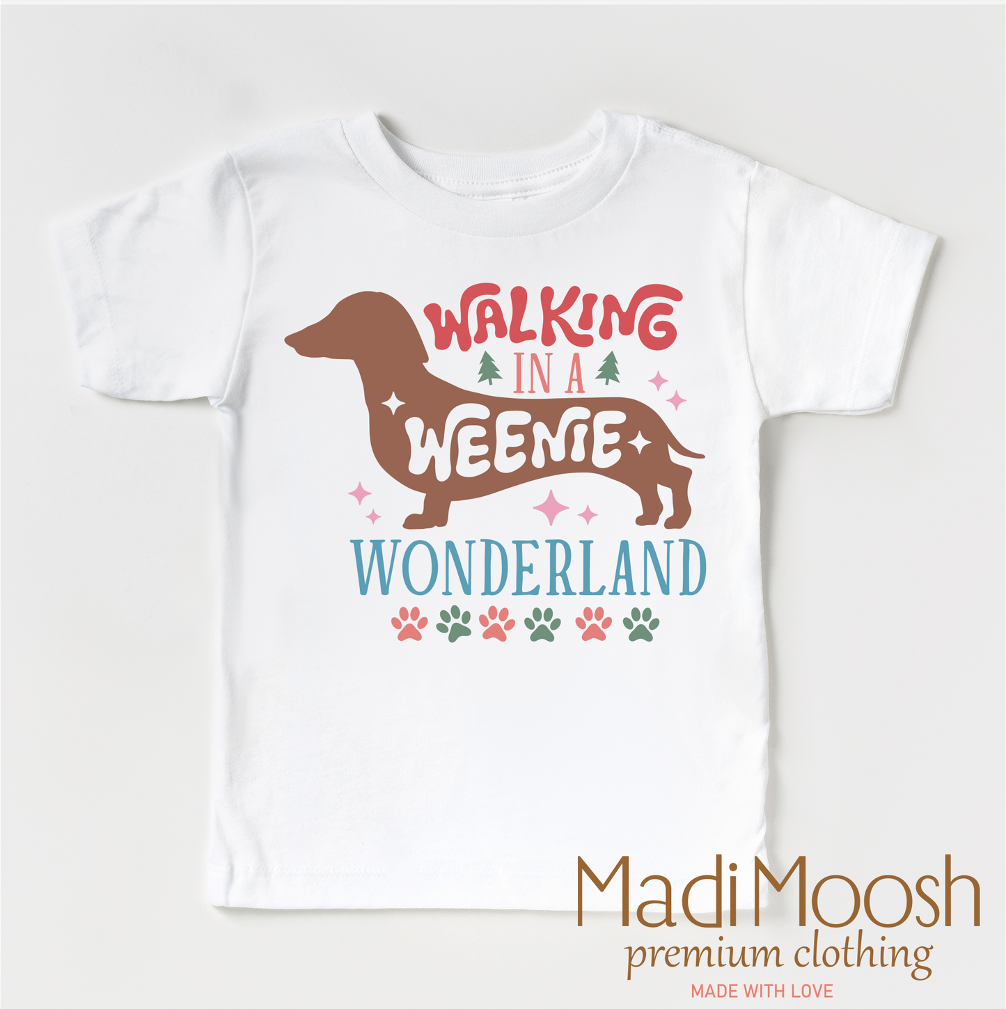Walking Through A Weenie Wonderland Cotton Dachshund Christmas Shirt Madi Moosh