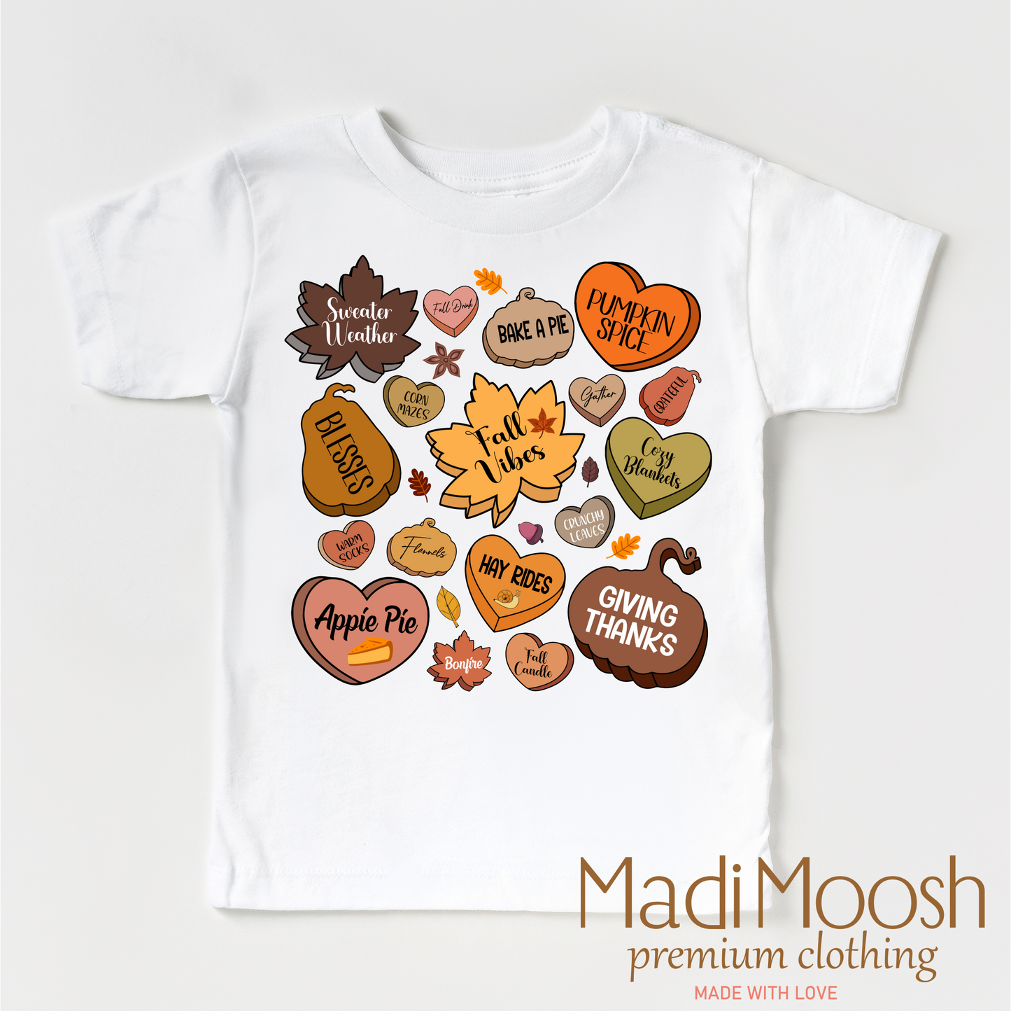 Cute Fall Vibes Cozy Autumn Tee Shirt Madi Moosh