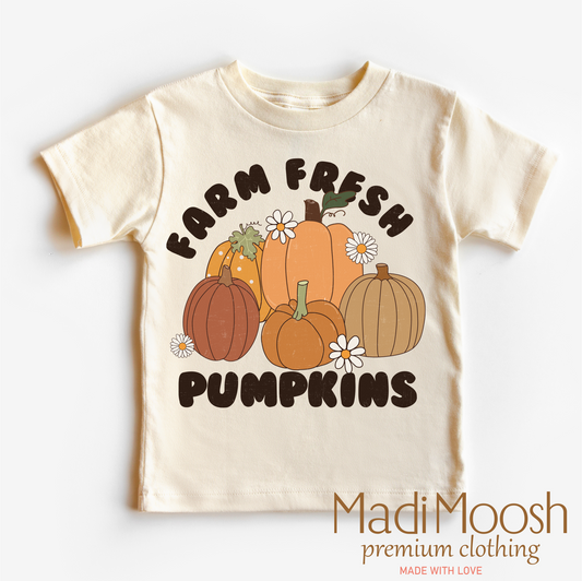 Farm Fresh Pumpkins Fall Shirt Autumn Tee Madi Moosh