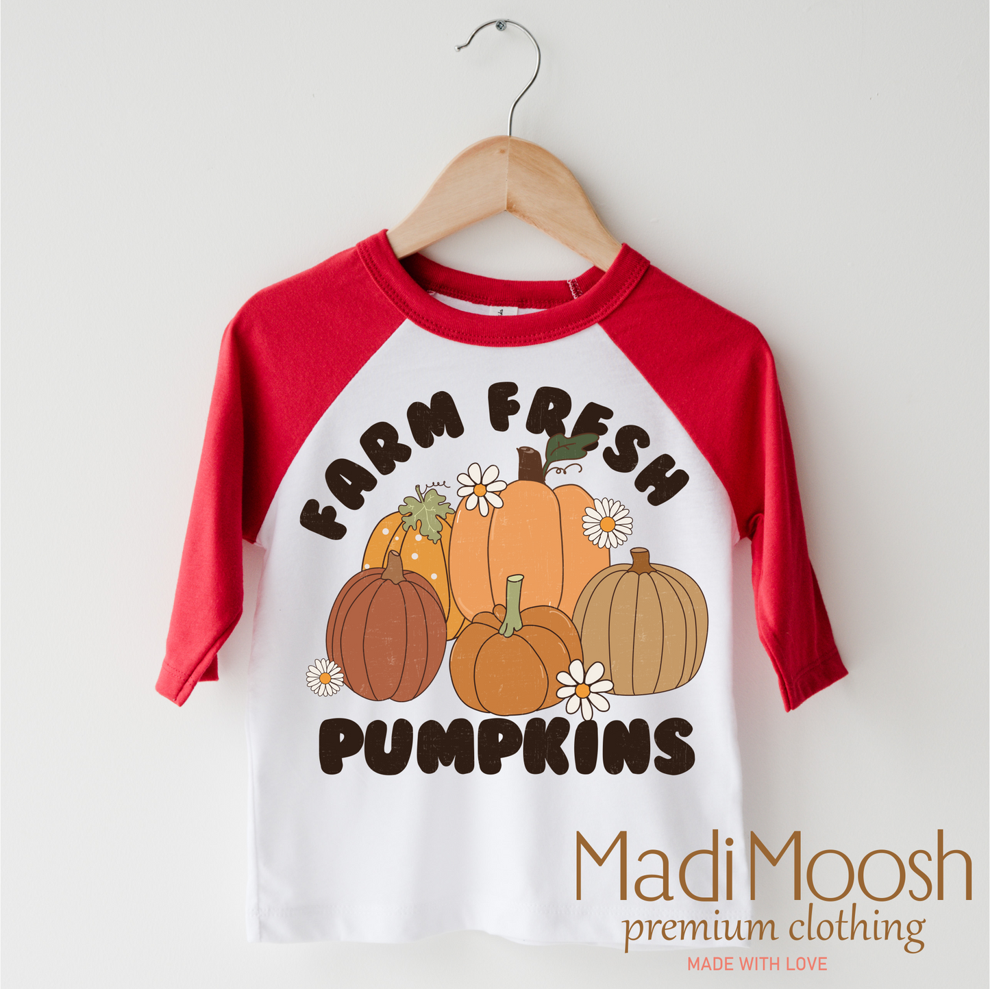 Farm Fresh Pumpkins Fall Shirt Autumn Tee Madi Moosh