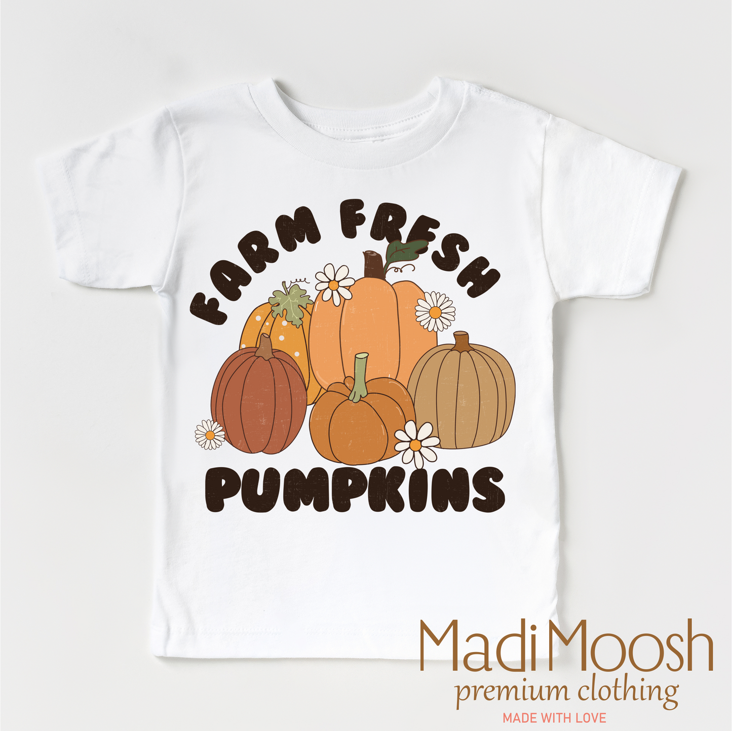 Farm Fresh Pumpkins Fall Shirt Autumn Tee Madi Moosh