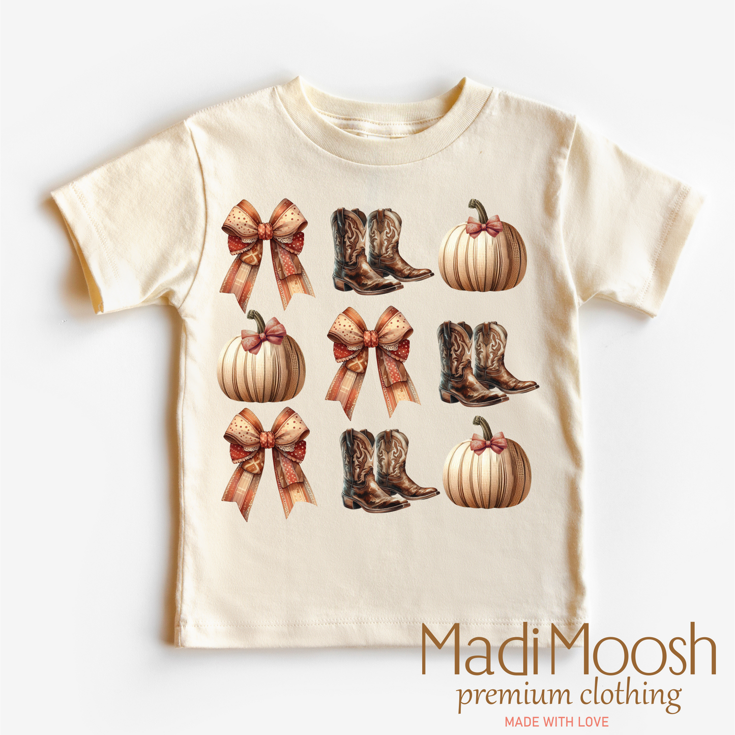 Cowboy Boots And Pumpkins Fall Tee Shirt