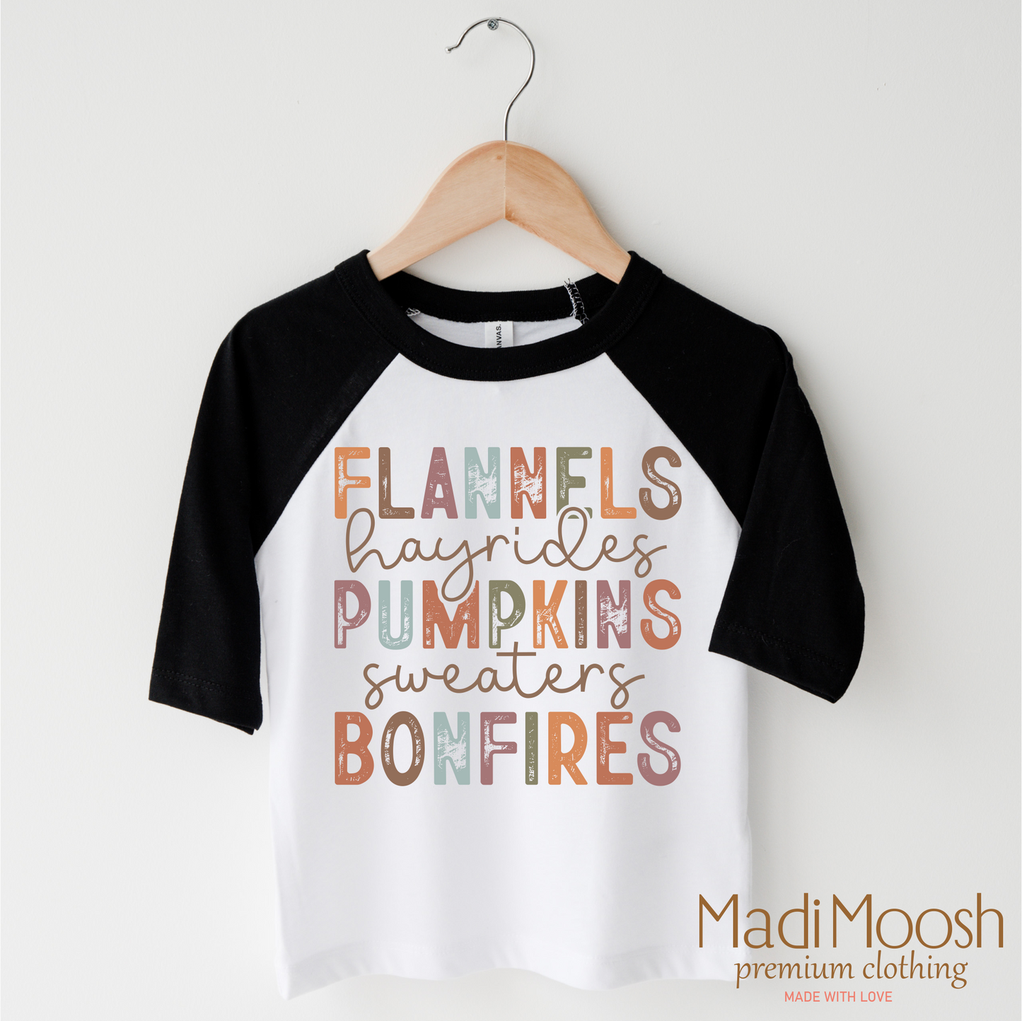 Flannels Hayrides Pumpkins Bonfires Fall Shirt Autumn Tee