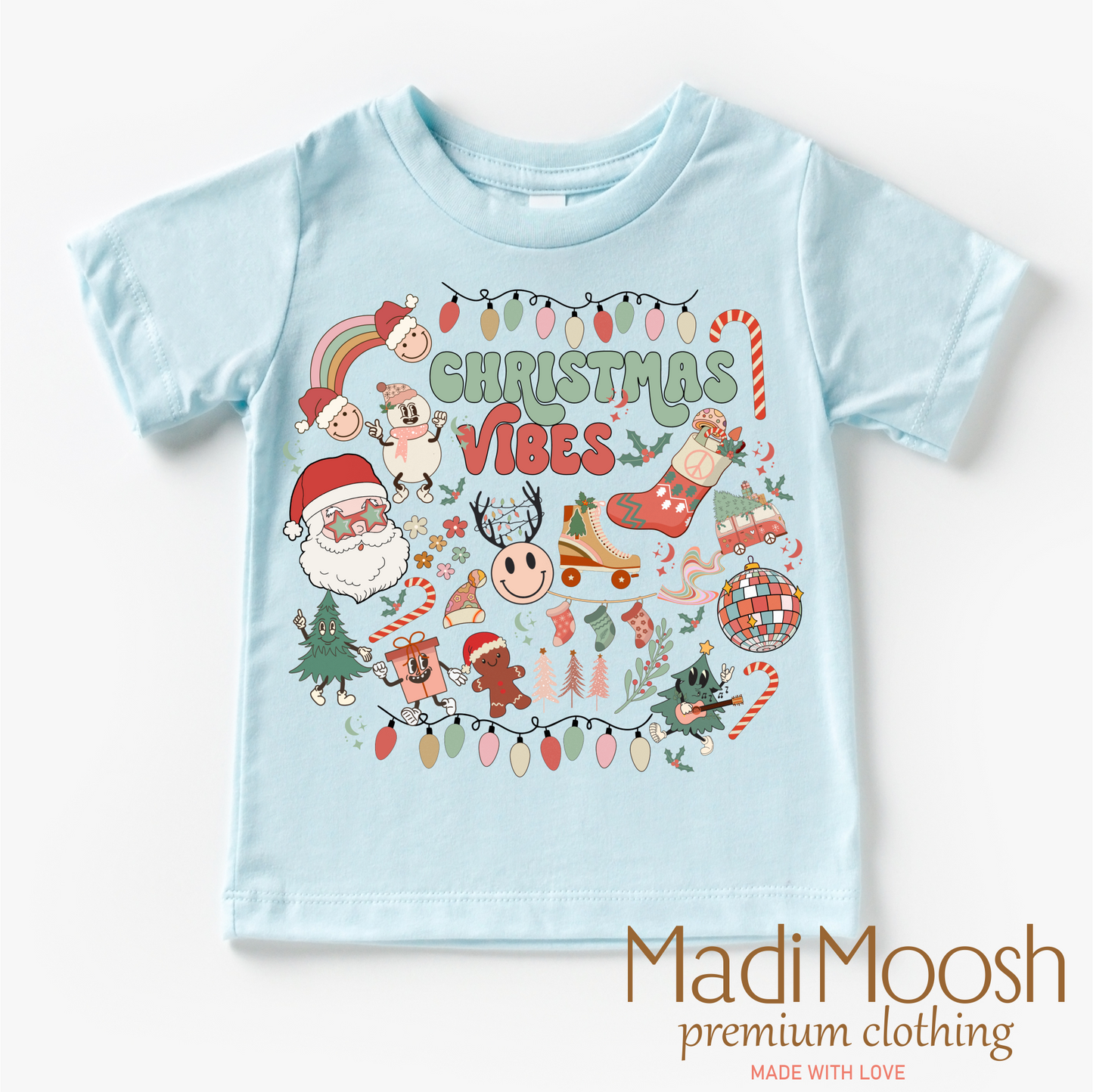 Christmas Vibes Holiday Shirt Christmas Tee Madi Moosh