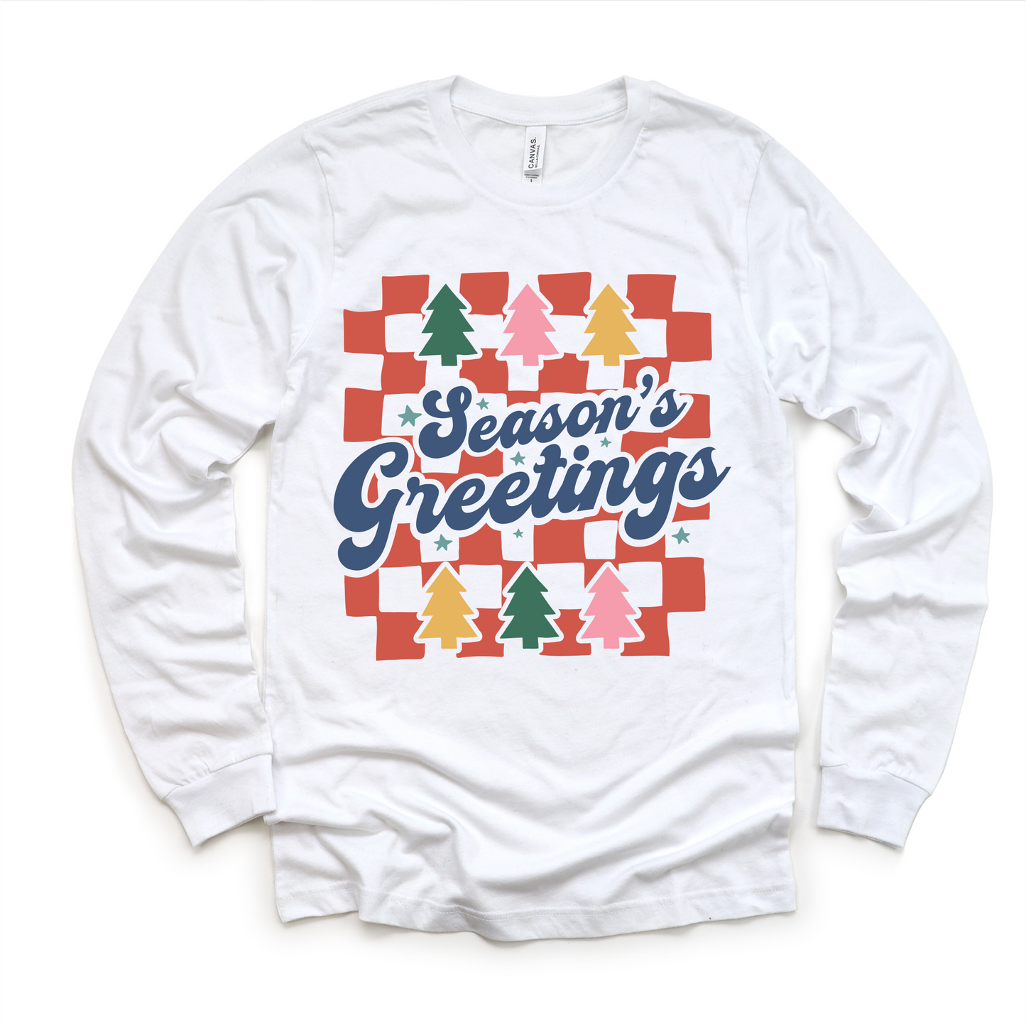 Boho Season's Greeting Long Sleeve Christmas Shirt