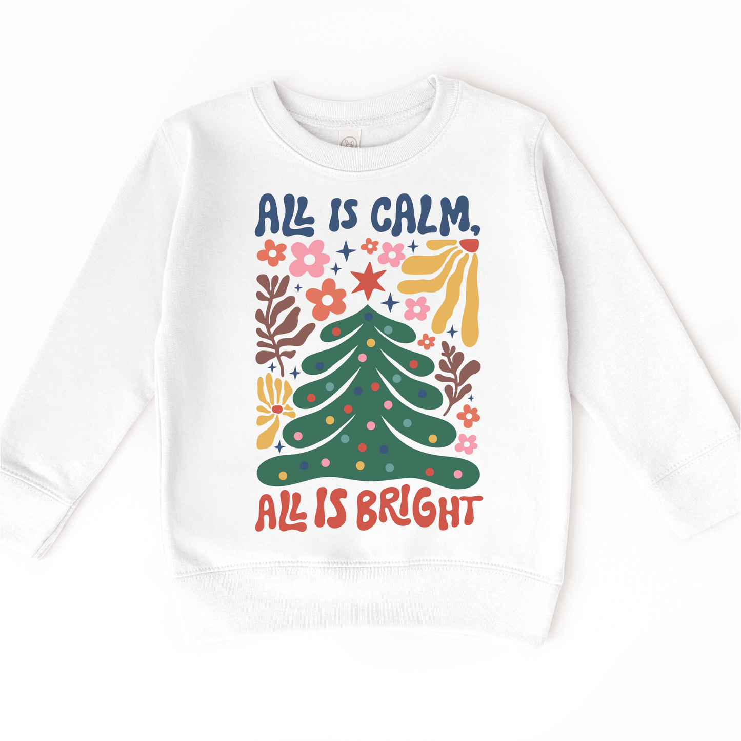 Boho All Is Calm All Is Bright Long Sleeve Christmas Shirt