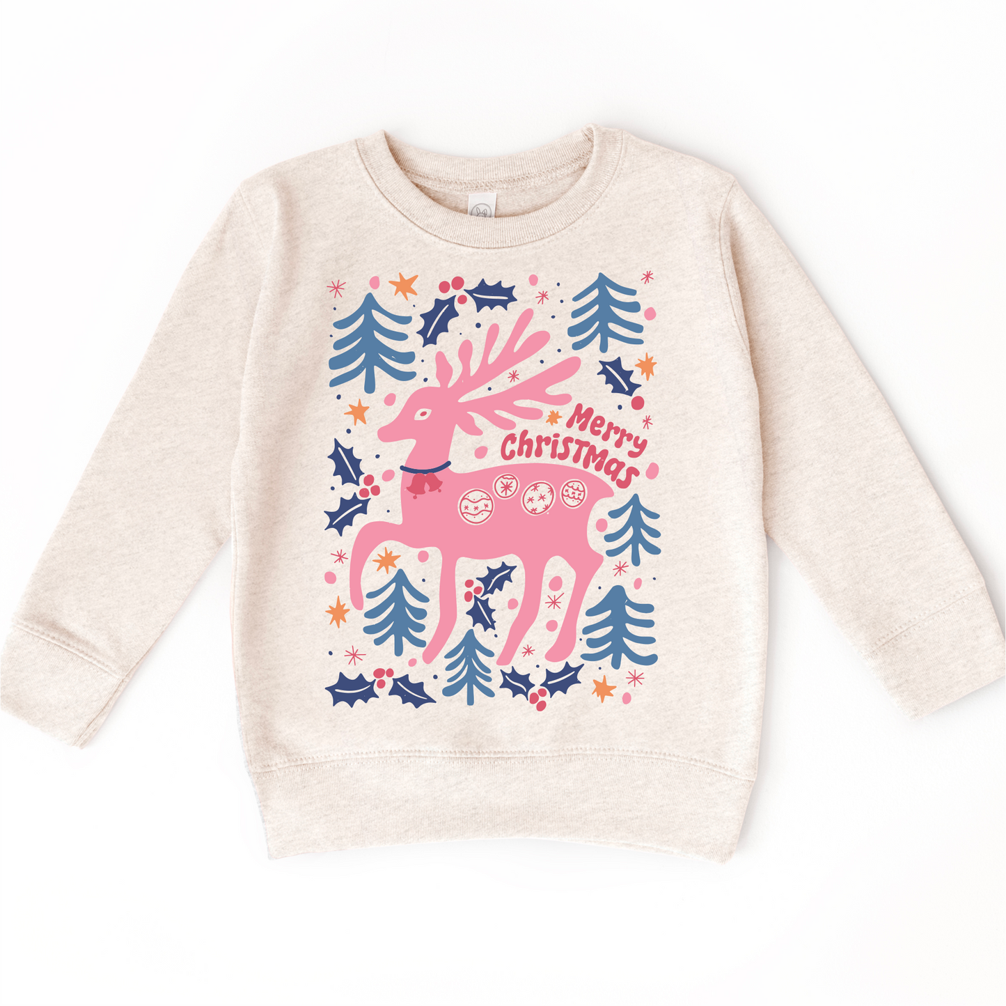 Boho Reindeer Long Sleeve Shirt Christmas Tees & Sweatshirts