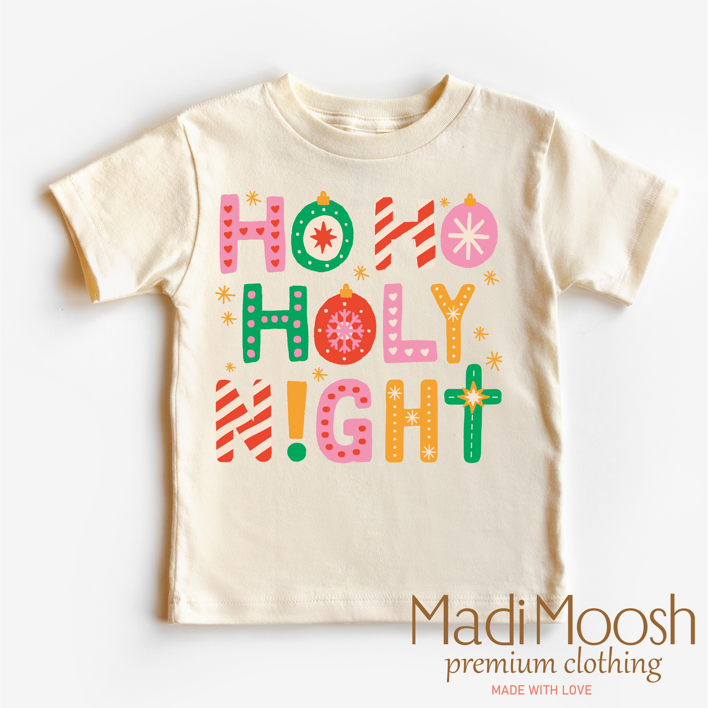 Ho Ho Holy Night Christmas Shirt Christian Tee Madi Moosh