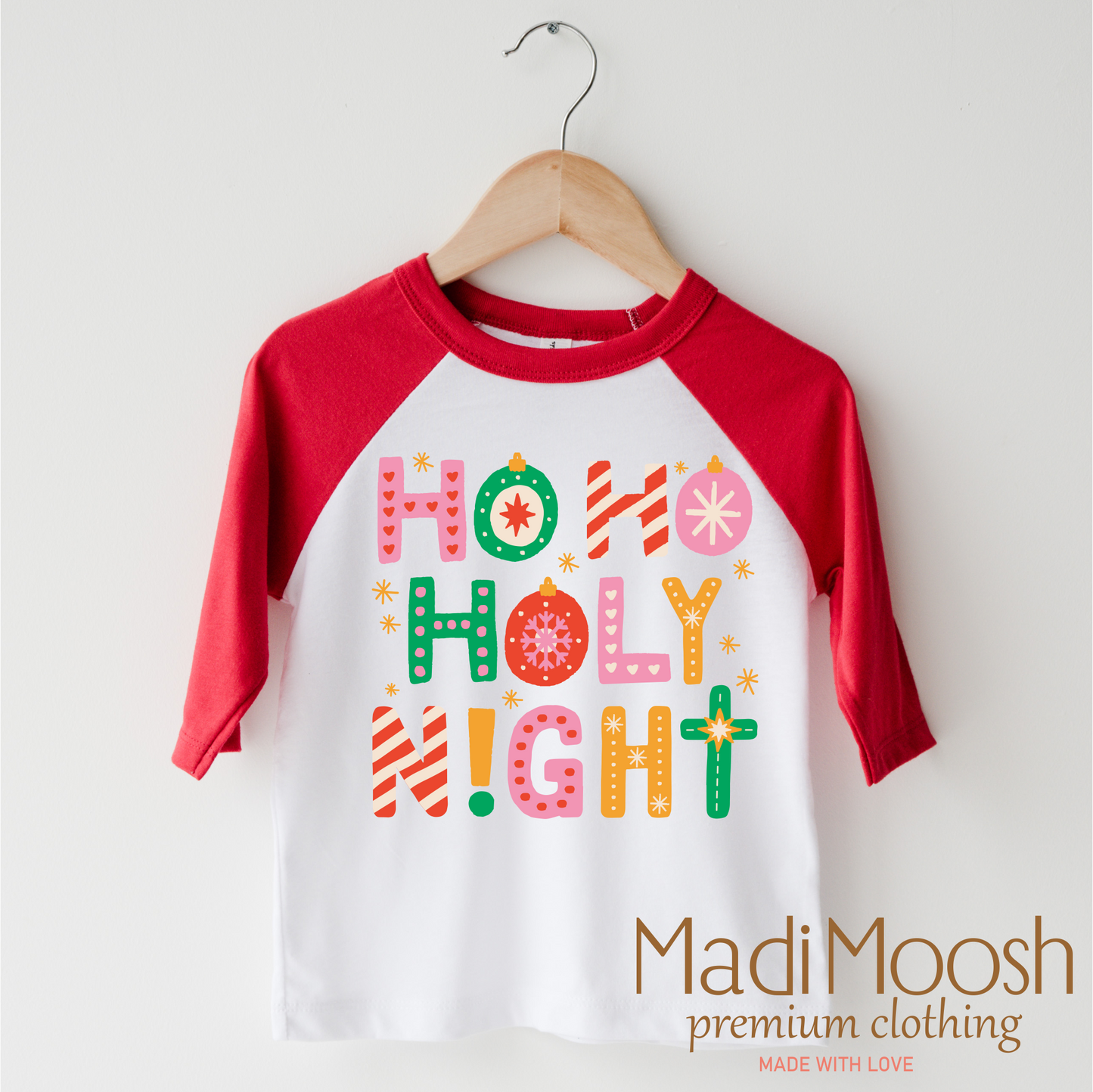 Ho Ho Holy Night Christmas Shirt Christian Tee Madi Moosh