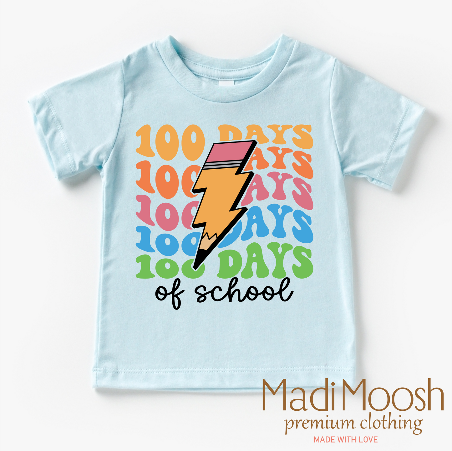 100 Days Of School Lightning Bolt Shirt - School Tee