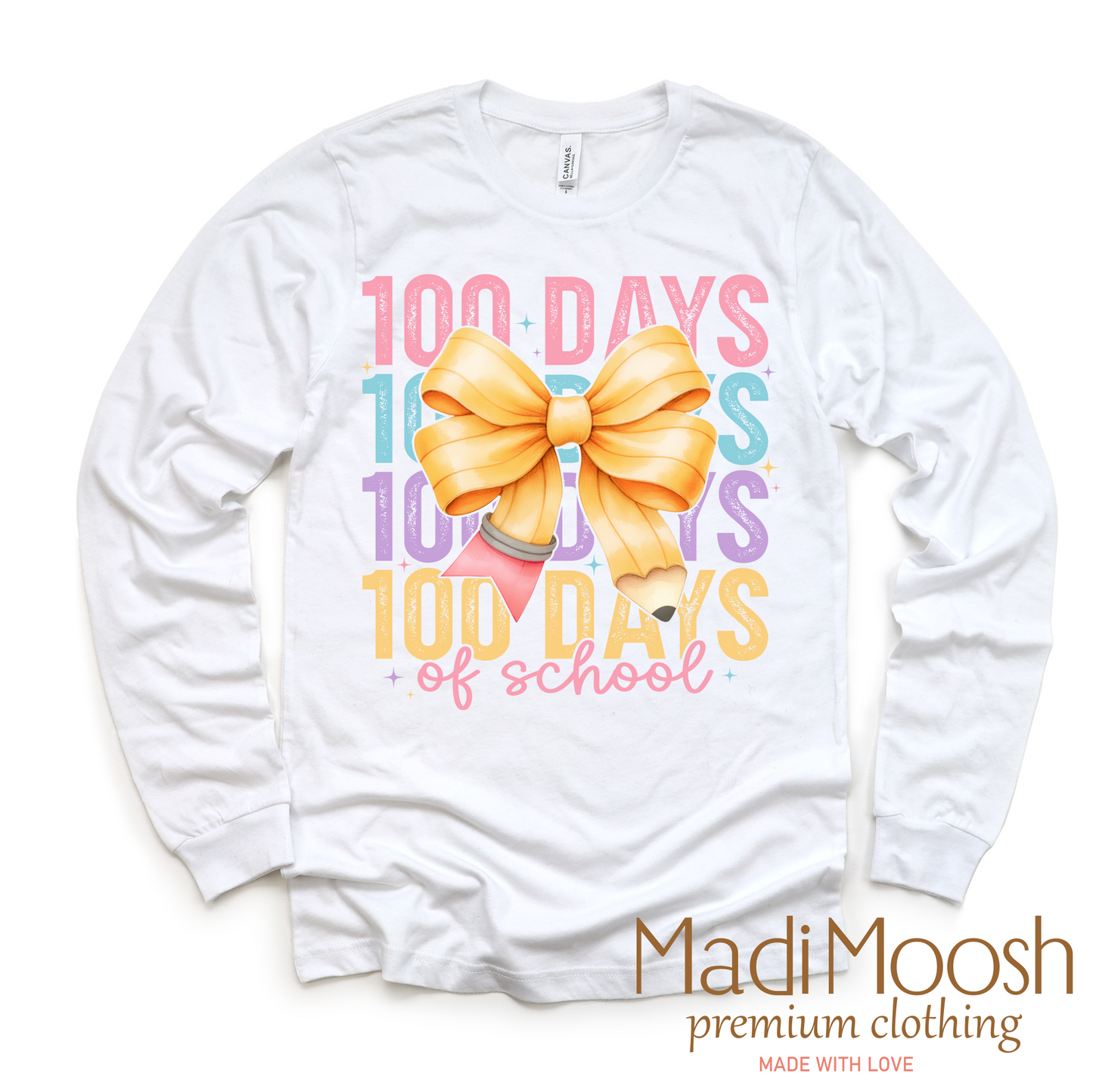 100 Days Of School Bow Shirt - School Tee