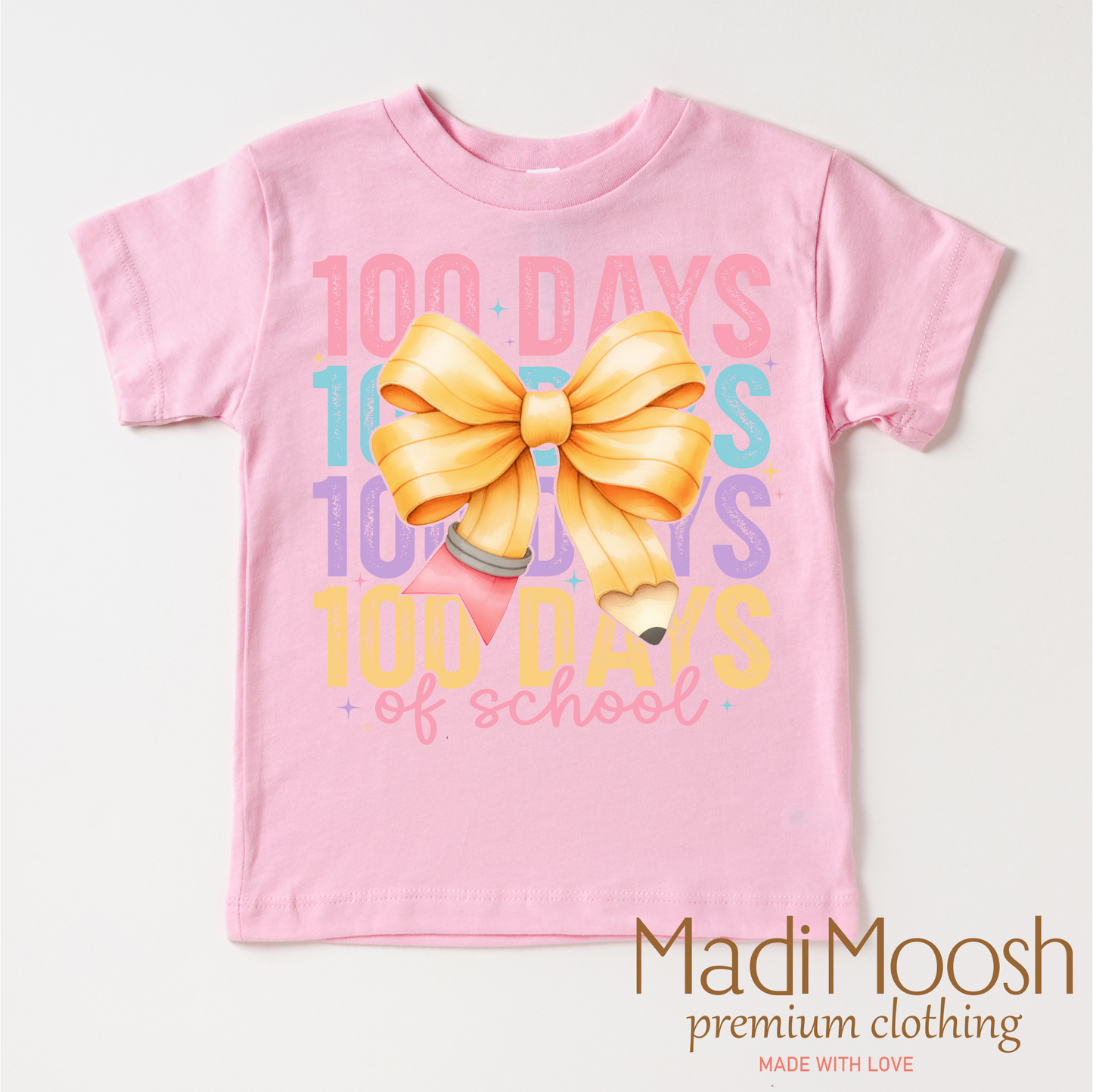 100 Days Of School Bow Shirt - School Tee