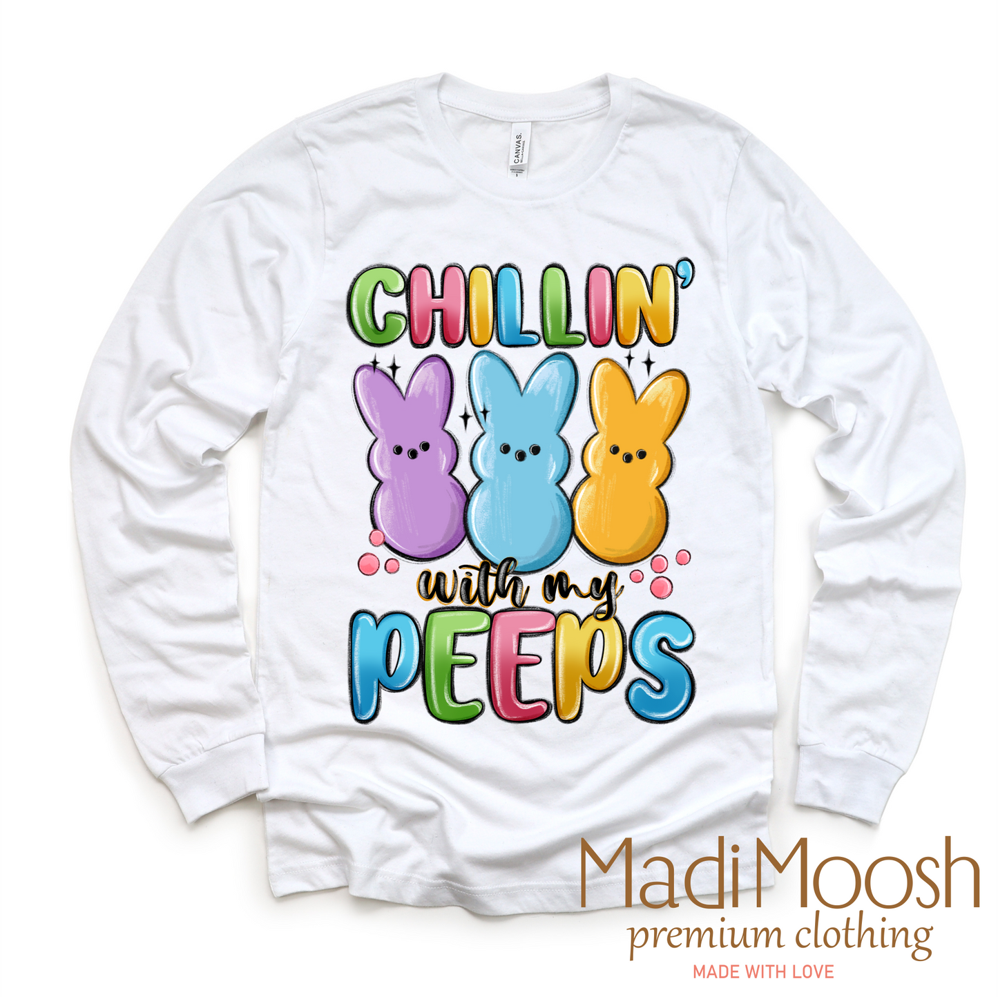 Chillin With My Peeps Easter Shirt - Kids Easter Tee