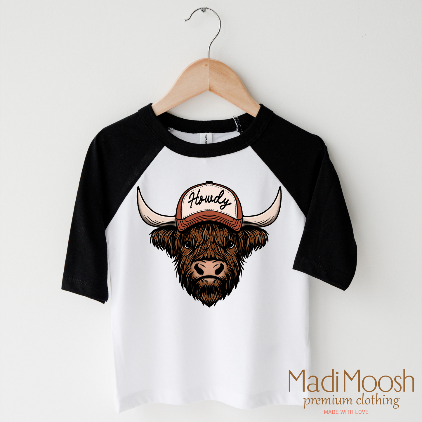 Howdy Highland Cow Western Shirt - Kids Country Tee