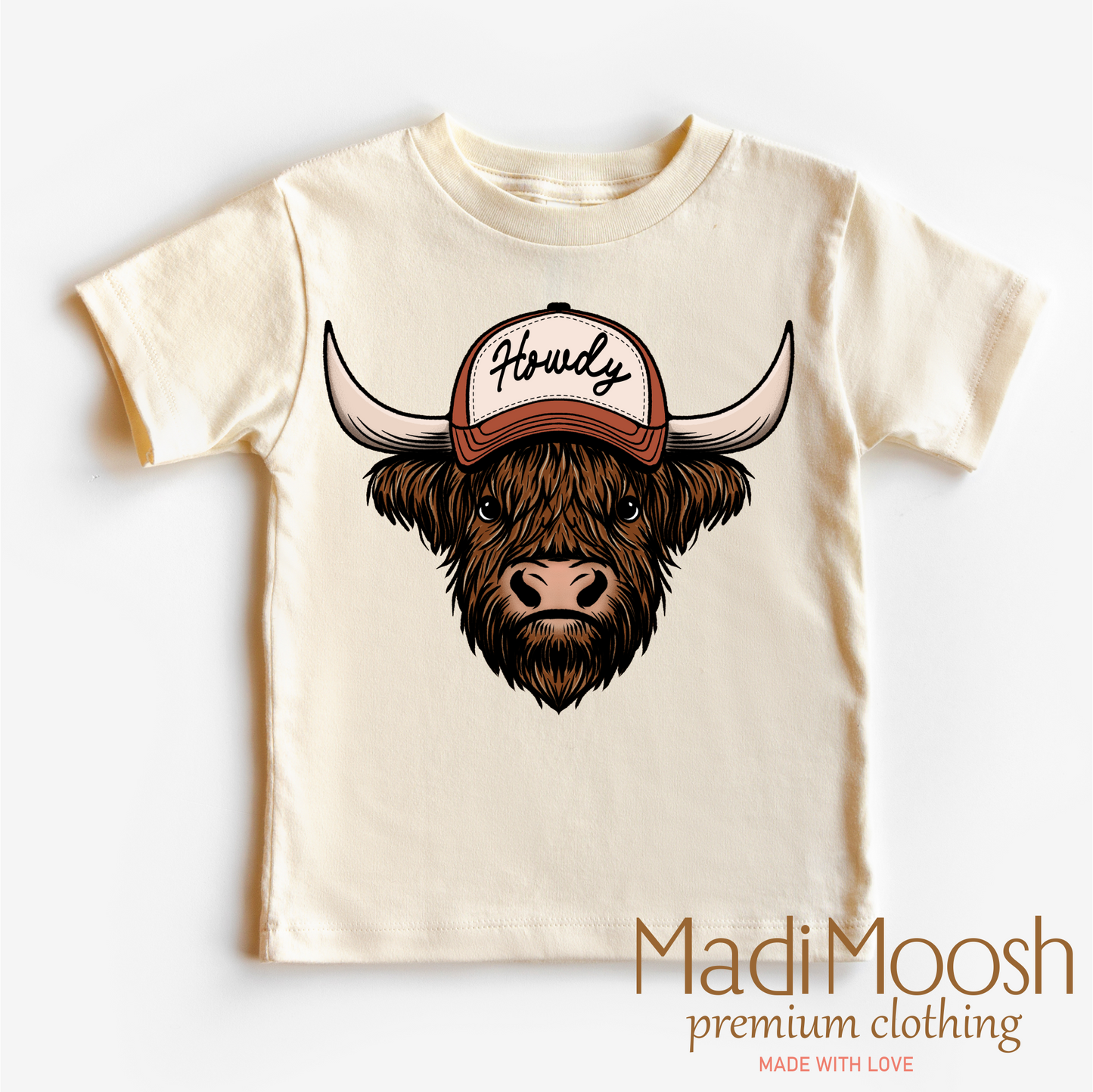 Howdy Highland Cow Western Shirt - Kids Country Tee