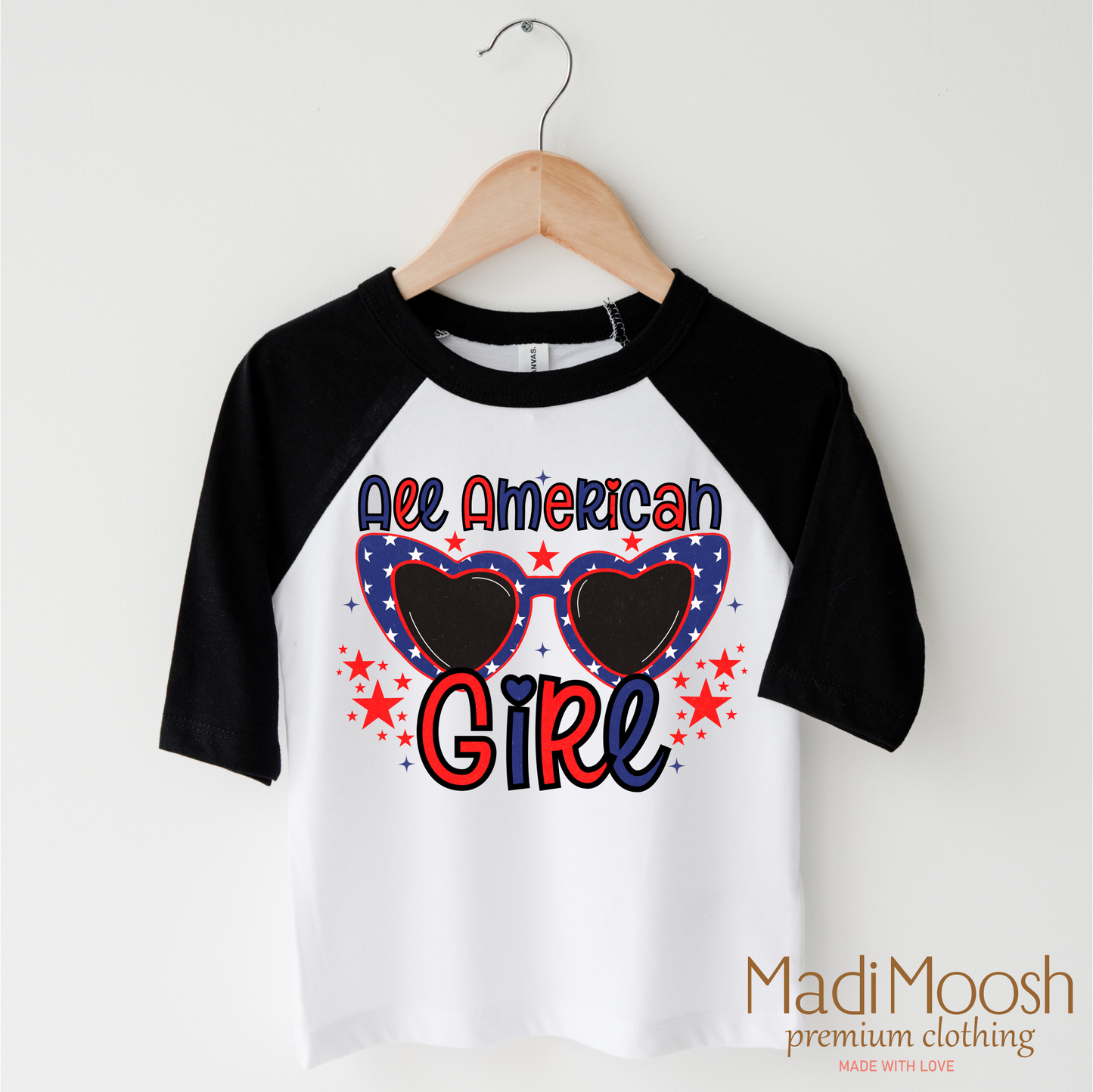 4th Of July All American Girl Shirt - Retro July Fourth Tee