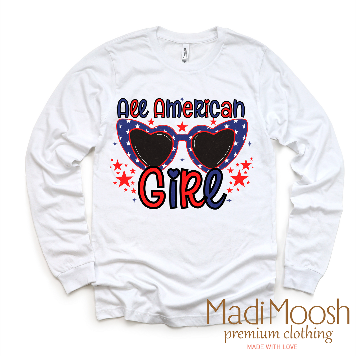 4th Of July All American Girl Shirt - Retro July Fourth Tee