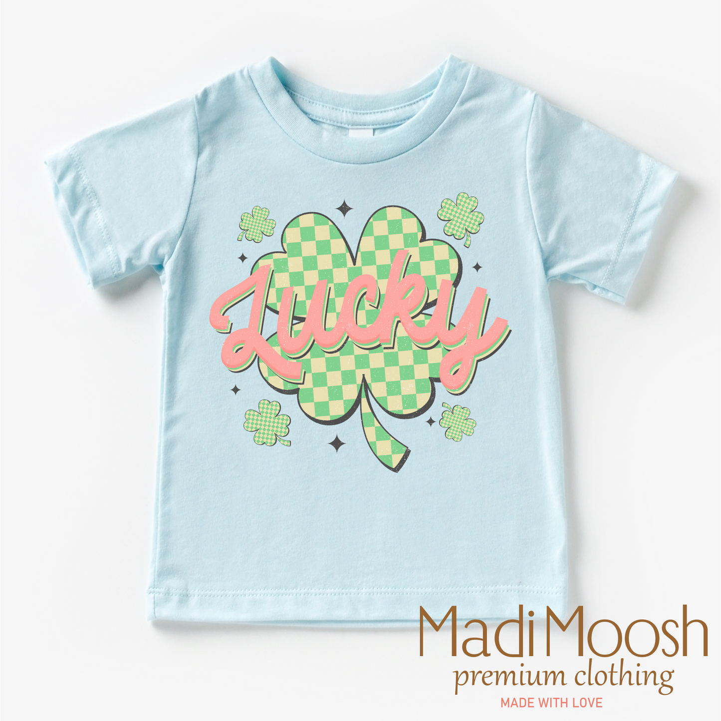 St. Patrick's Day Lucky Clover Shirt - Kids Retro St. Patrick's Day Tee
