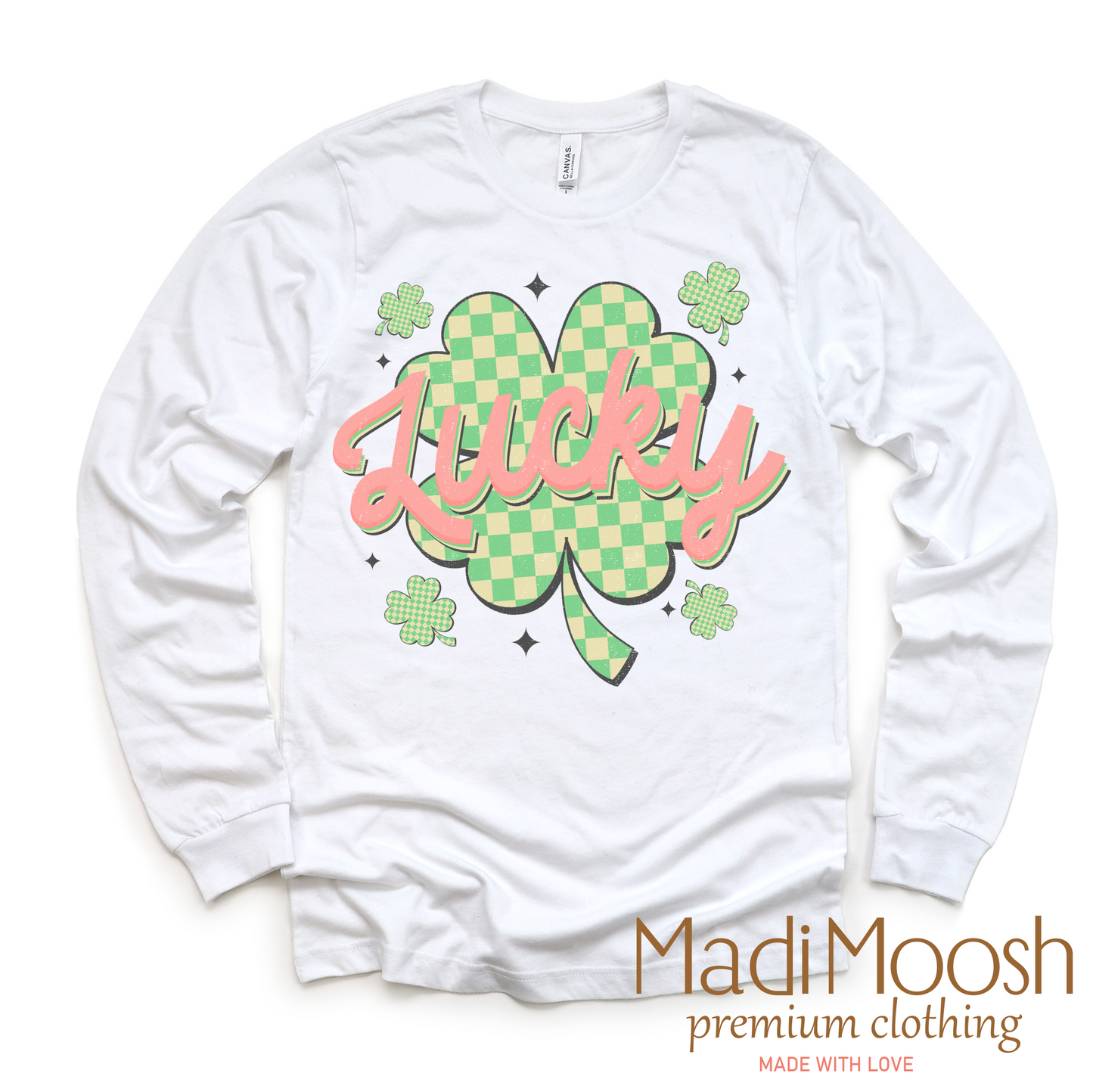 St. Patrick's Day Lucky Clover Shirt - Kids Retro St. Patrick's Day Tee