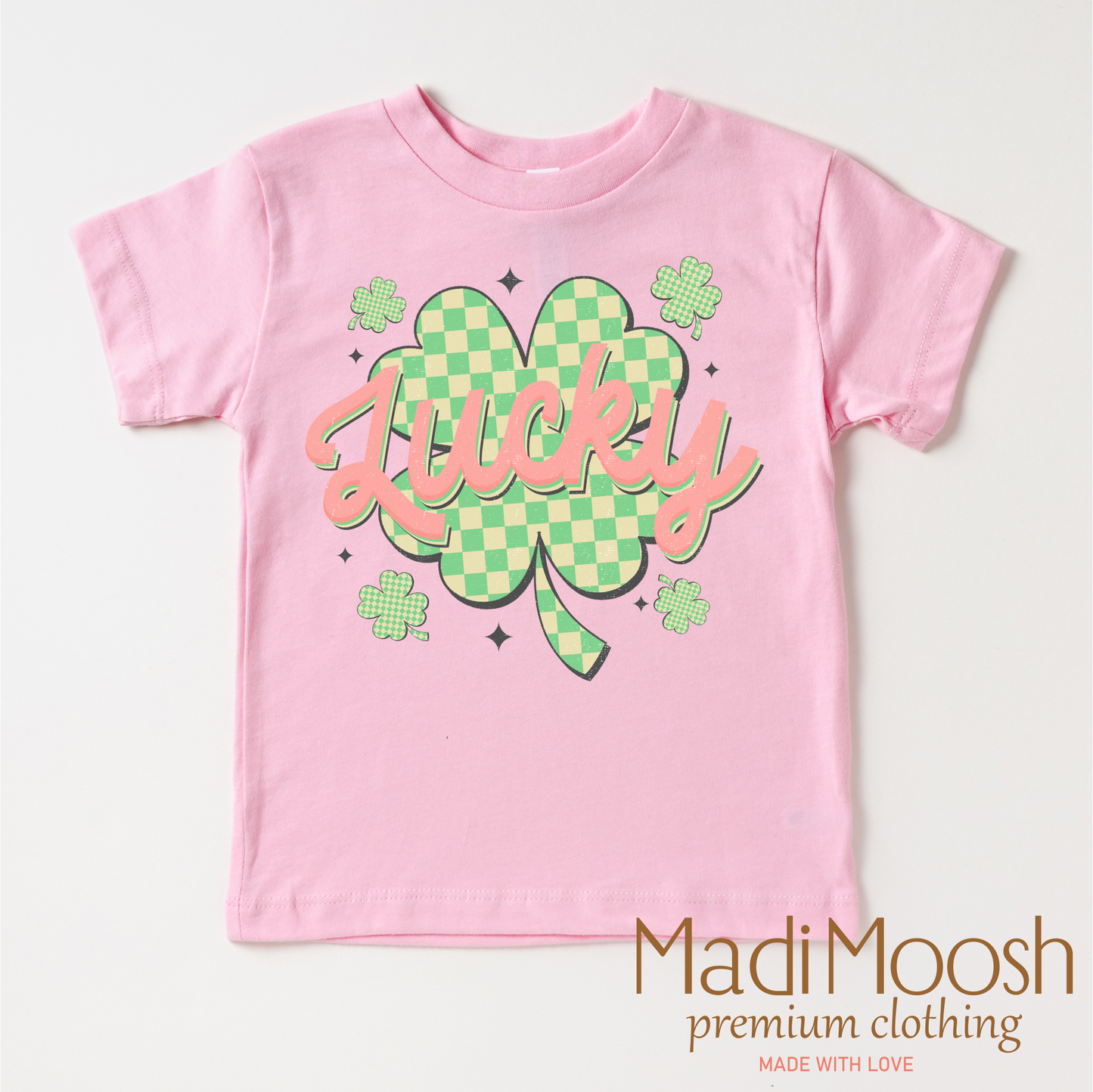 St. Patrick's Day Lucky Clover Shirt - Kids Retro St. Patrick's Day Tee