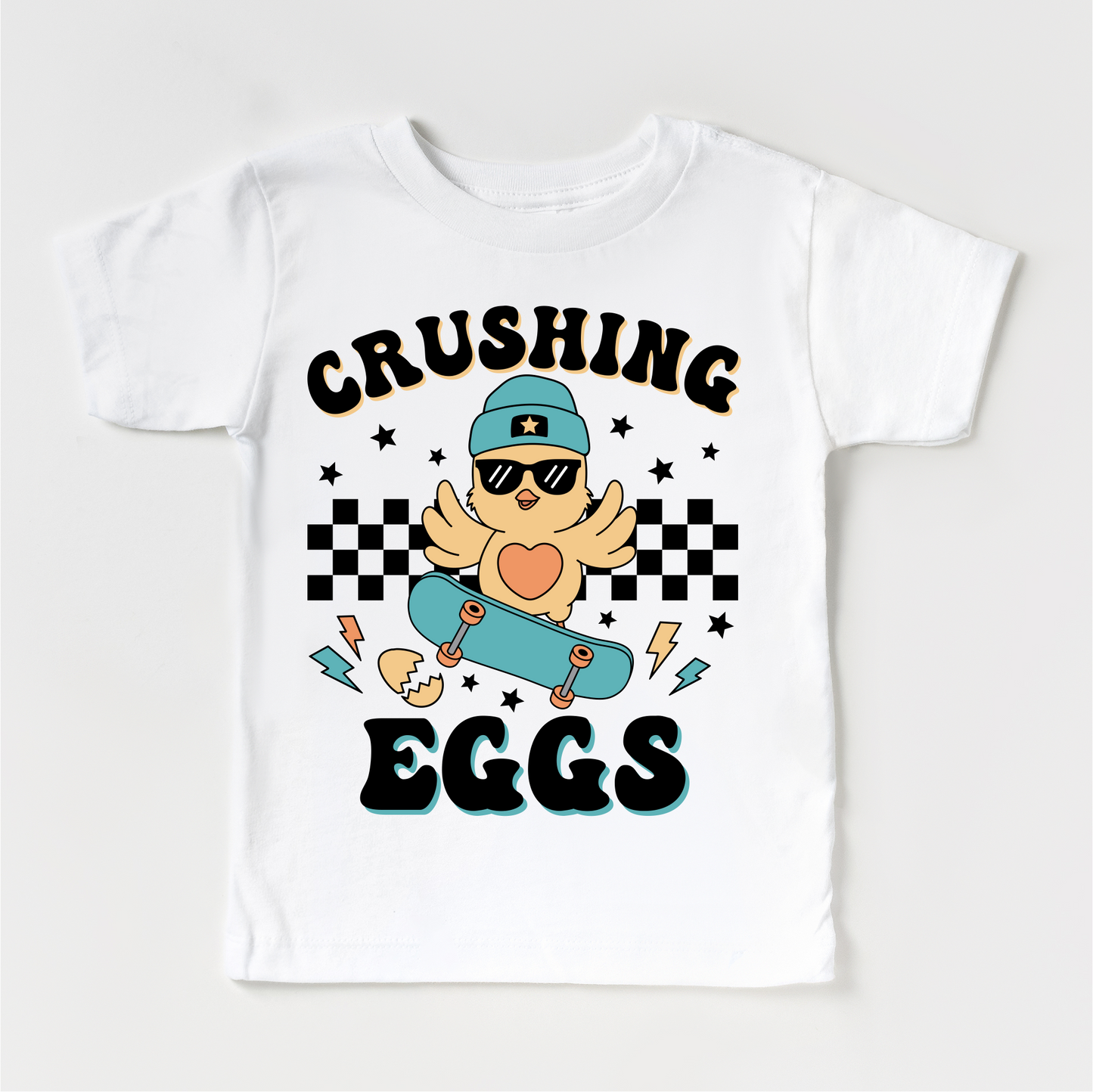 Crushing Eggs Easter Shirt - Girls Skater Eater Tee
