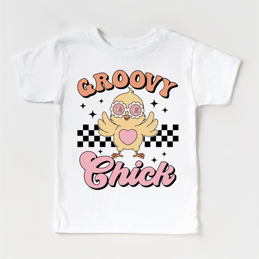 Groovy Chick Easter Shirt - Girls Retro Easter Tee