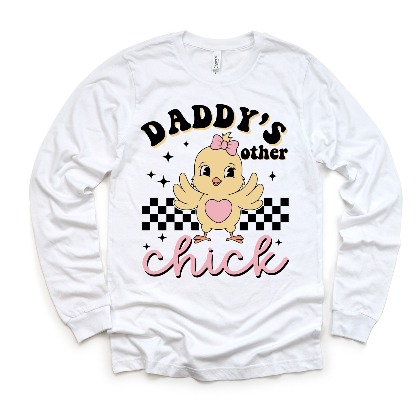 Daddy's Other Chick Shirt - Girls Easter Chicken Tee