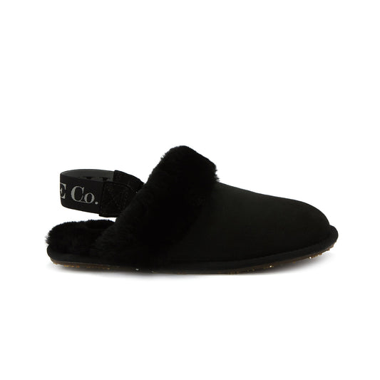 Mule Slingback Black Suede Slipper Australia Luxe Collective