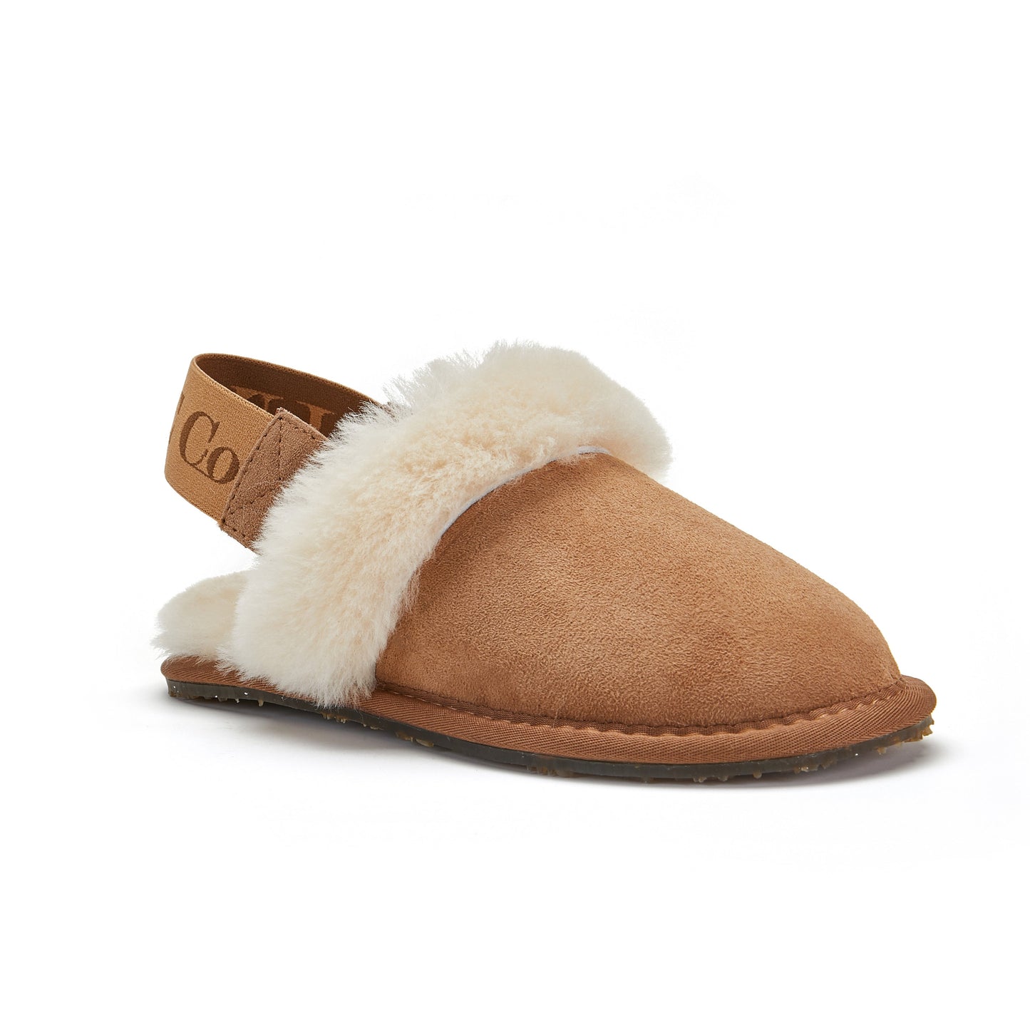 Mule Slingback Chestnut Slipper Suede Upper with Shearling Lining