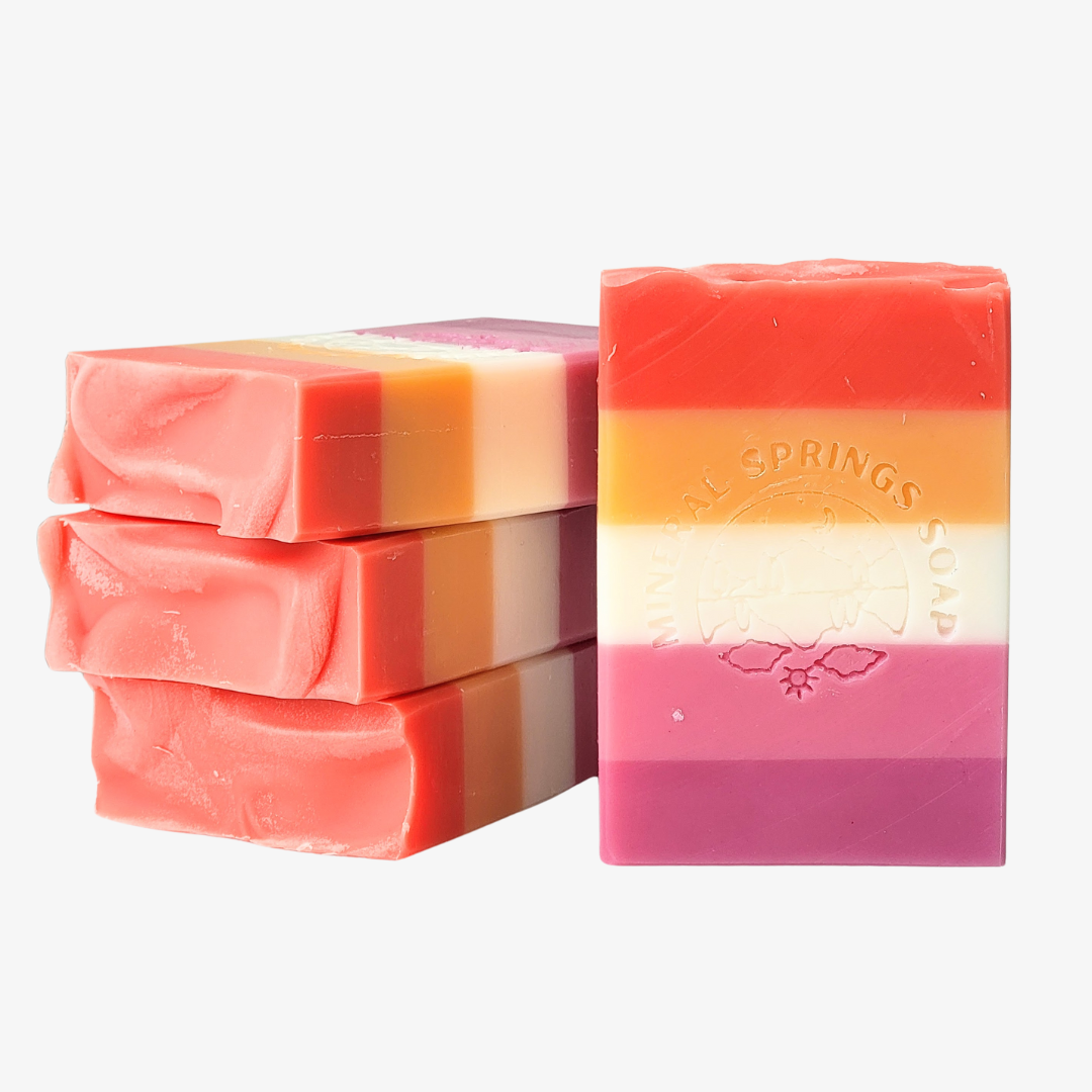 Lesbian Pride Grapefruit Peony Handcrafted Soap