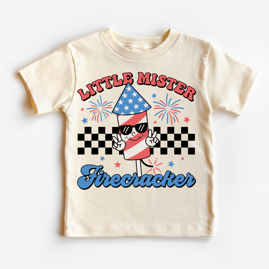Little Mister Firecracker 4th Of July Shirt - Independence Day Tee