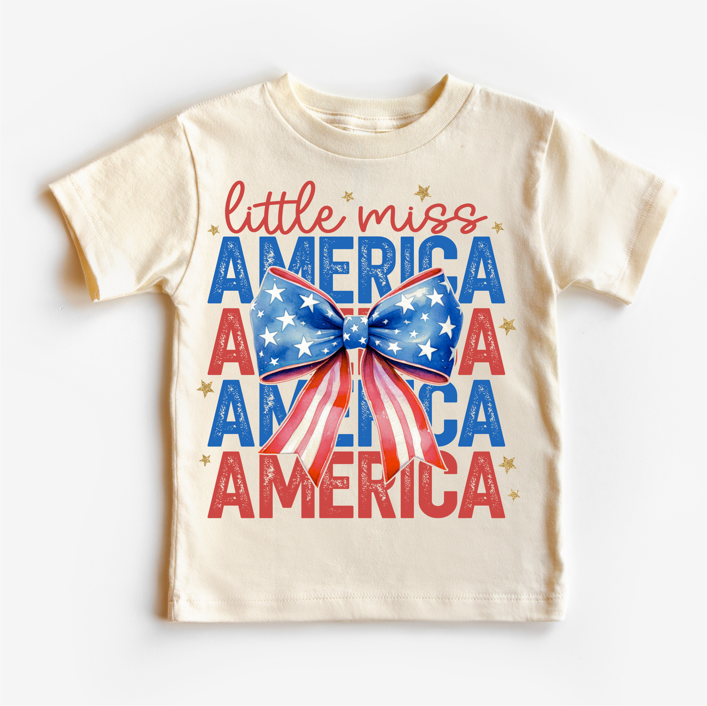 Little Miss America 4th Of July Shirt - Independence Day Tee