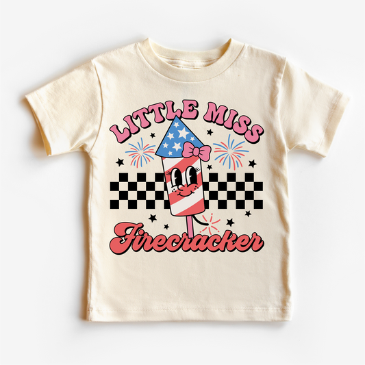 Little Miss Firecracker 4th Of July Shirt - Independence Day Tee