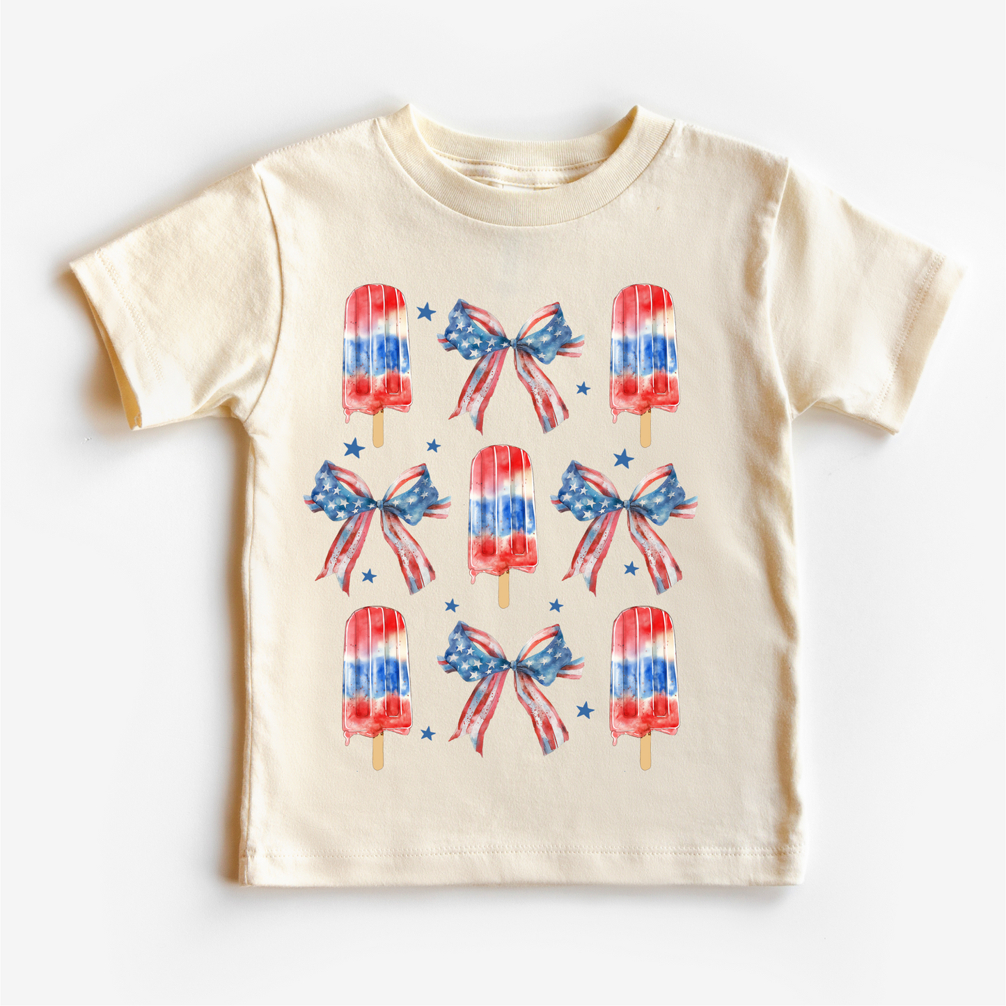 Ice Cream And Bows July 4th Shirt Independence Day Tee Madi Moosh