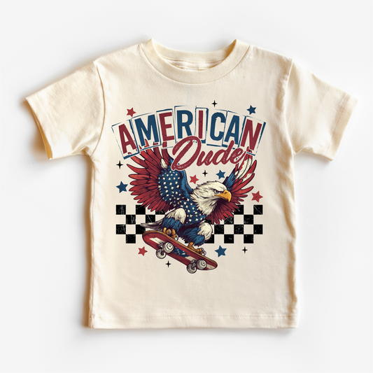 American Dude Retro Skate July 4th Shirt - Independence Day Tee