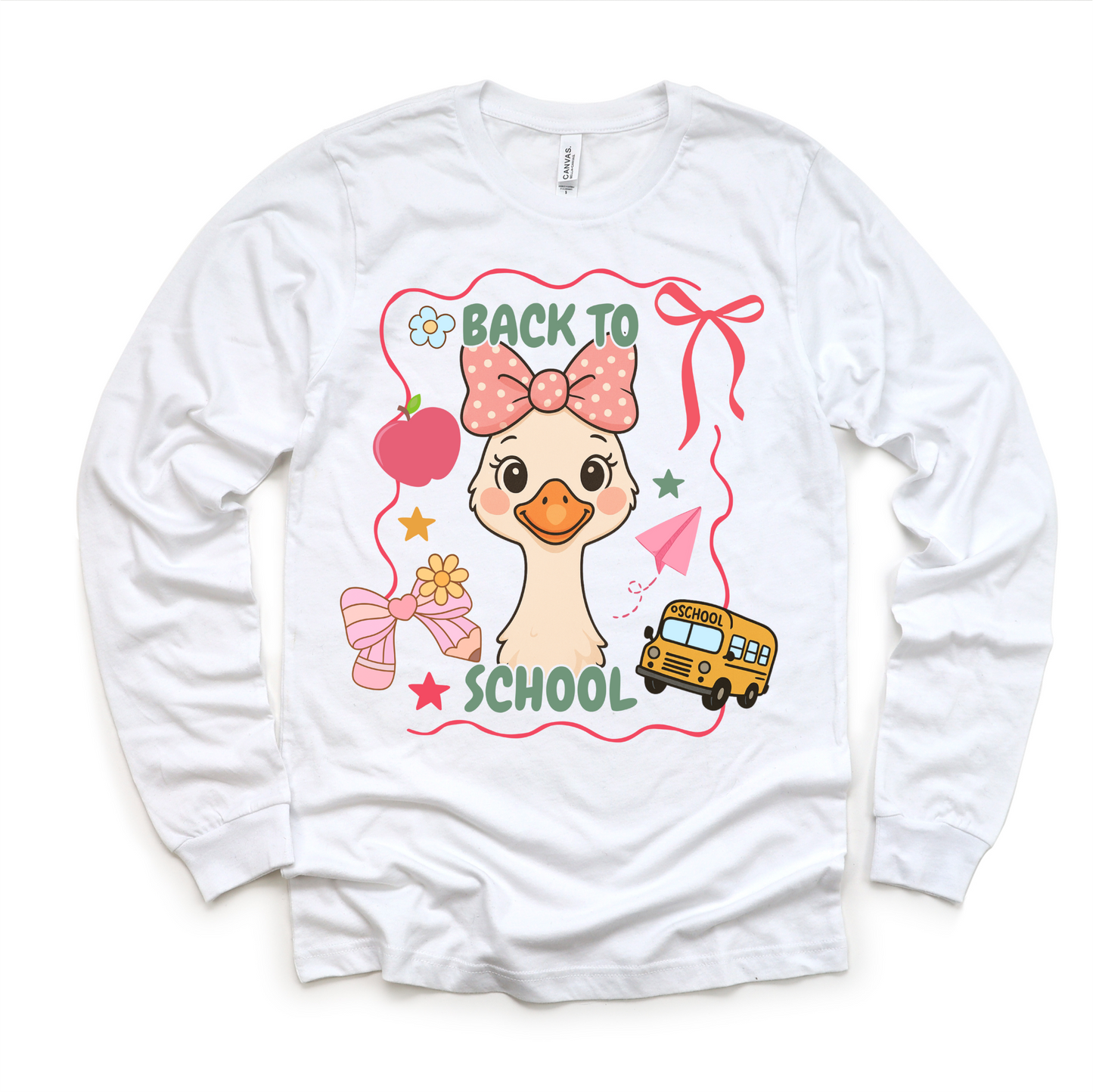 Girls Goose Cute Back To School Shirt Madi Moosh