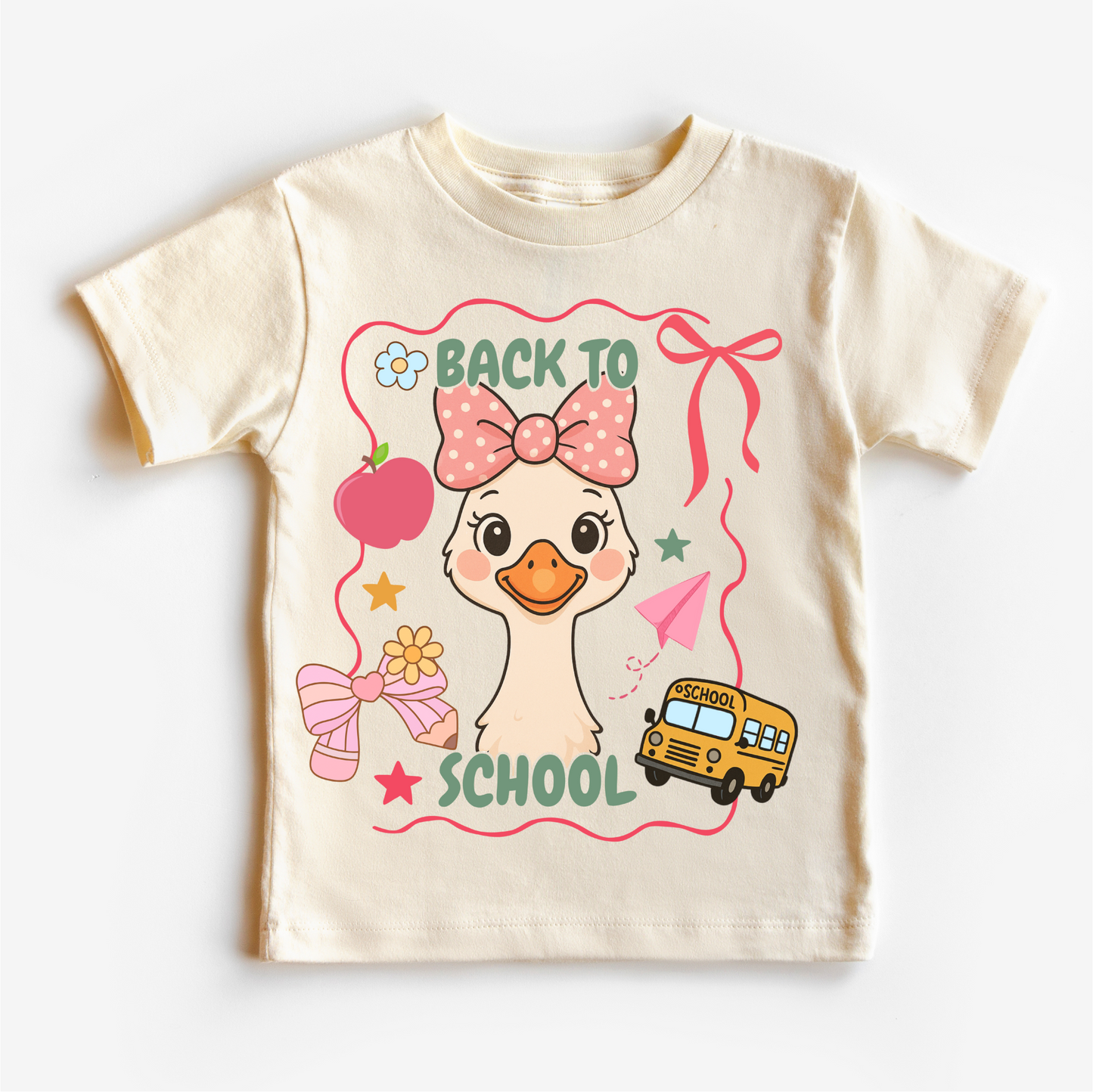 Girls Goose Cute Back To School Shirt Madi Moosh