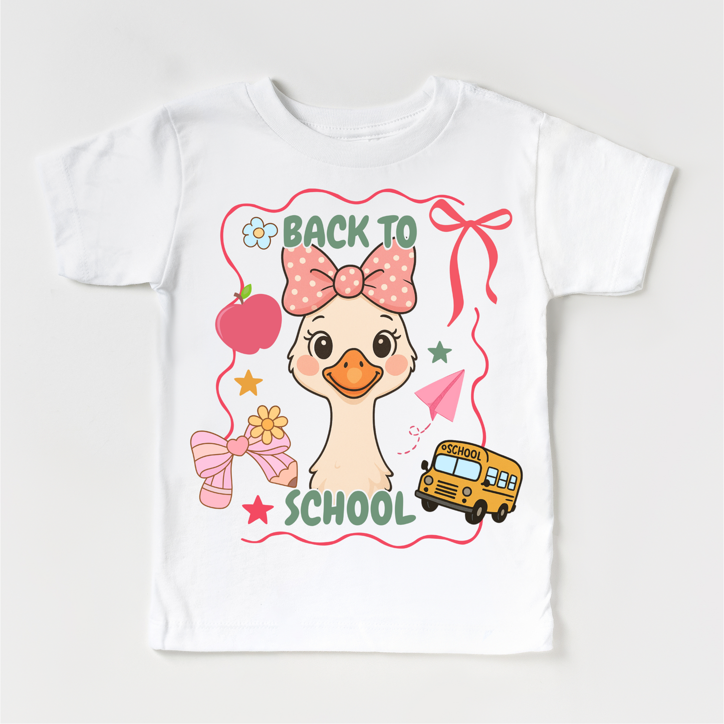 Girls Goose Cute Back To School Shirt Madi Moosh