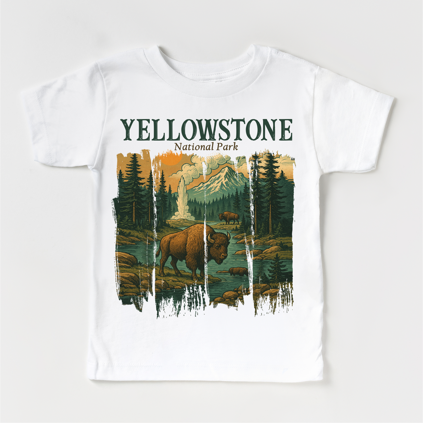 Yellowstone Natural Park Shirt - Adventure Buffalo Tee