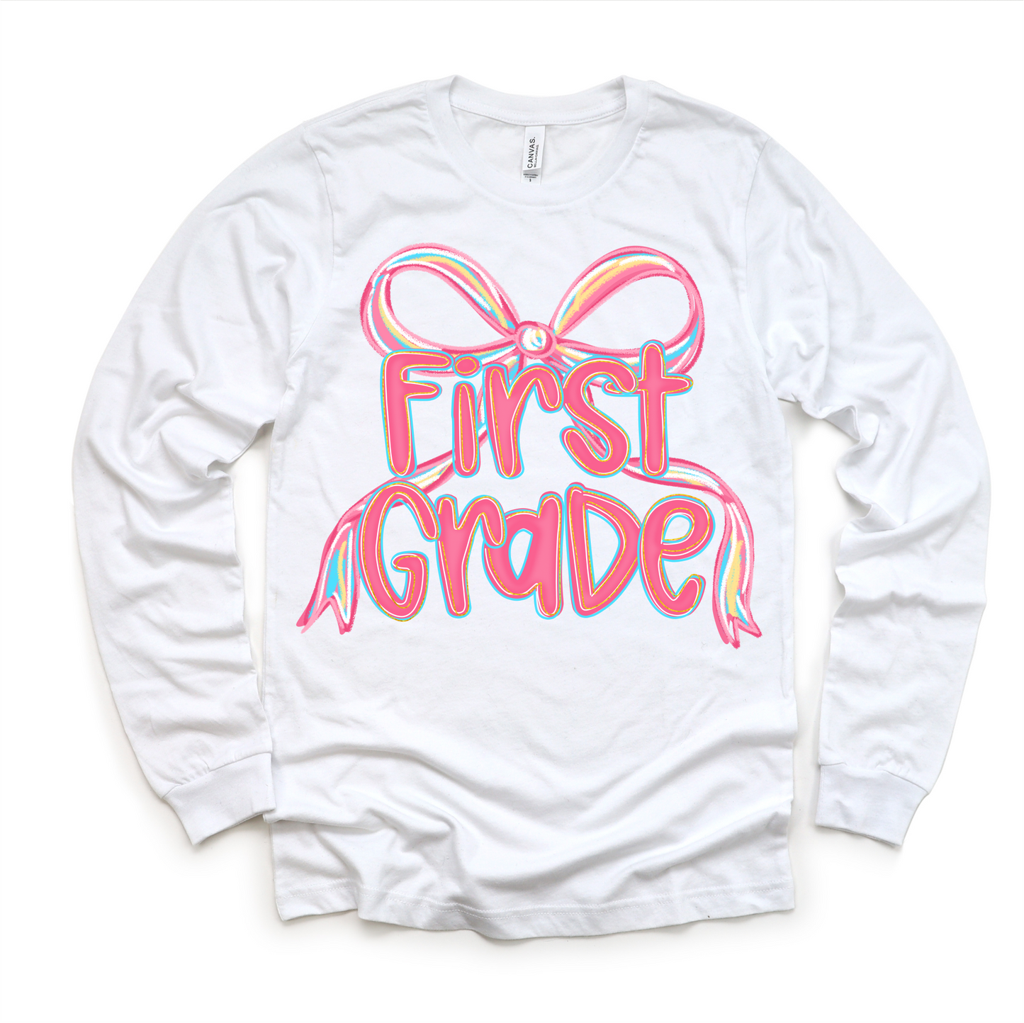Girls 1st Grade Bow Back To School Shirt First Day Of School Tee Madi Moosh