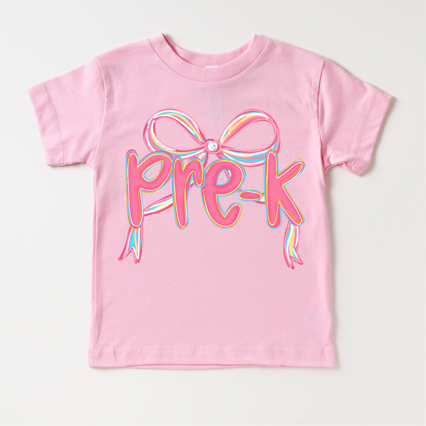 Girls Pre-K Bow Back To School Shirt First Day Of School Tee Madi Moosh