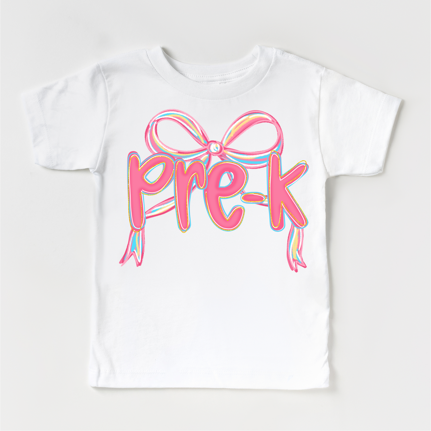 Girls Pre-K Bow Back To School Shirt First Day Of School Tee Madi Moosh