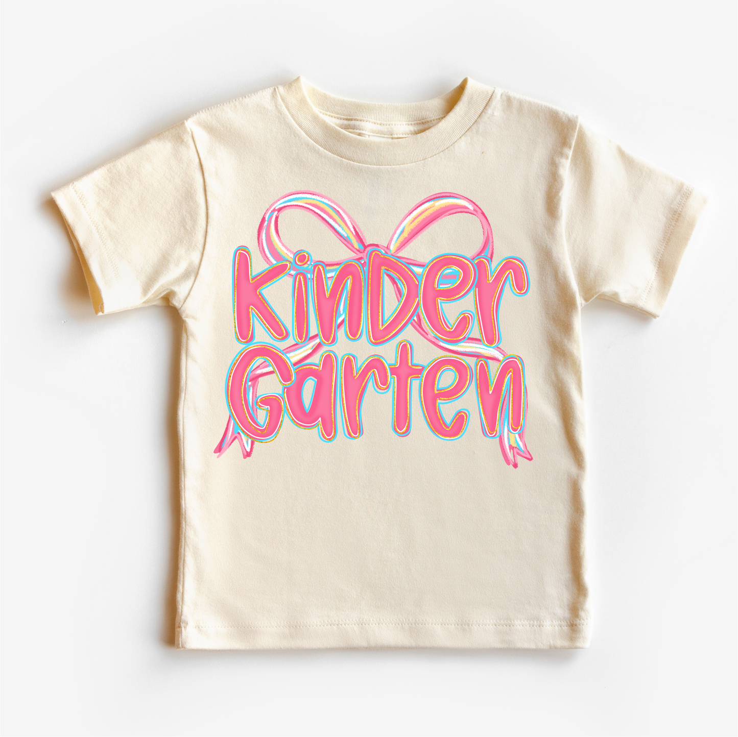 Girls Kindergarten Bow Back To School Shirt First Day Of School Tee Madi Moosh
